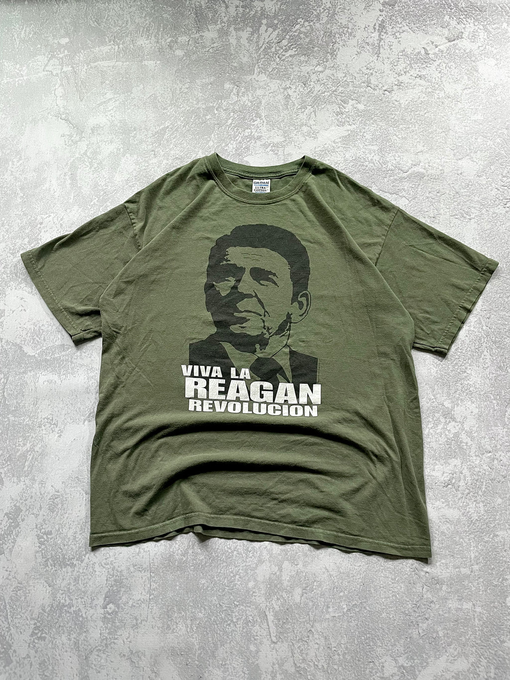 Vintage 2002 Reagan Revolution  Green Tee Shirt - XL