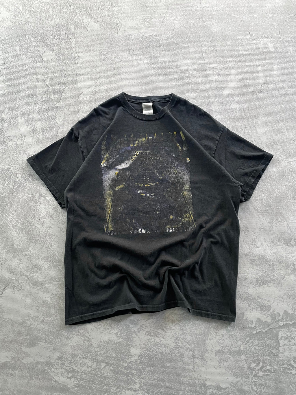 Metallica x Avenged Sevenfold Minnesota Faded Black Concert Tee - L