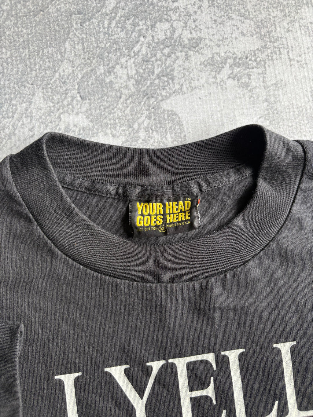 Vintage 90s “I Yell Because I Care” Black Tee Shirt - XL