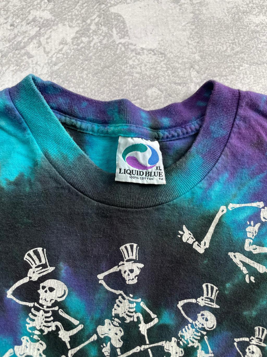 Vintage 1990 Grateful Dead Dancing Skeletons Tee Shirt - L