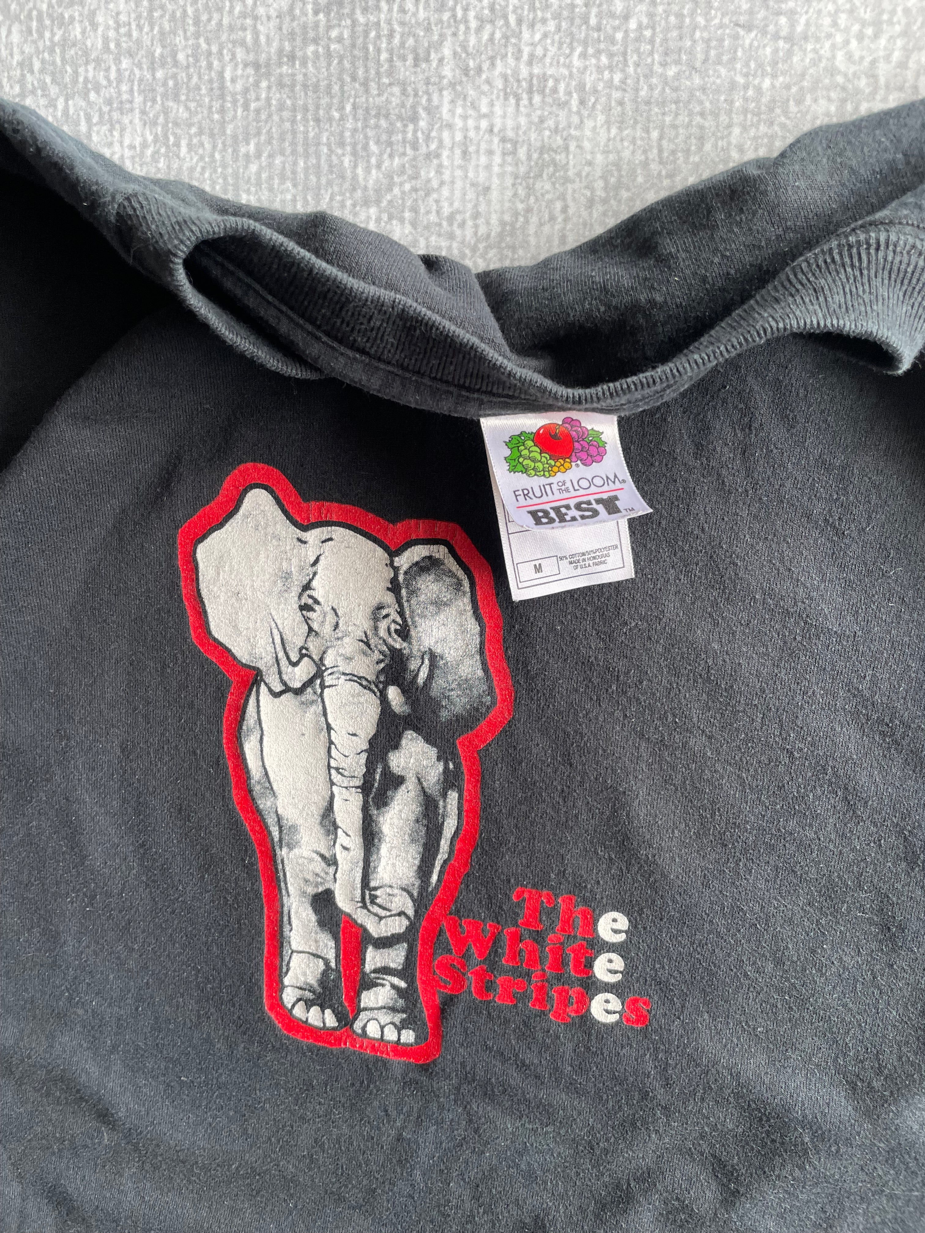 Vintage 90s The White Stripes Elephant Band Tee Shirt - M
