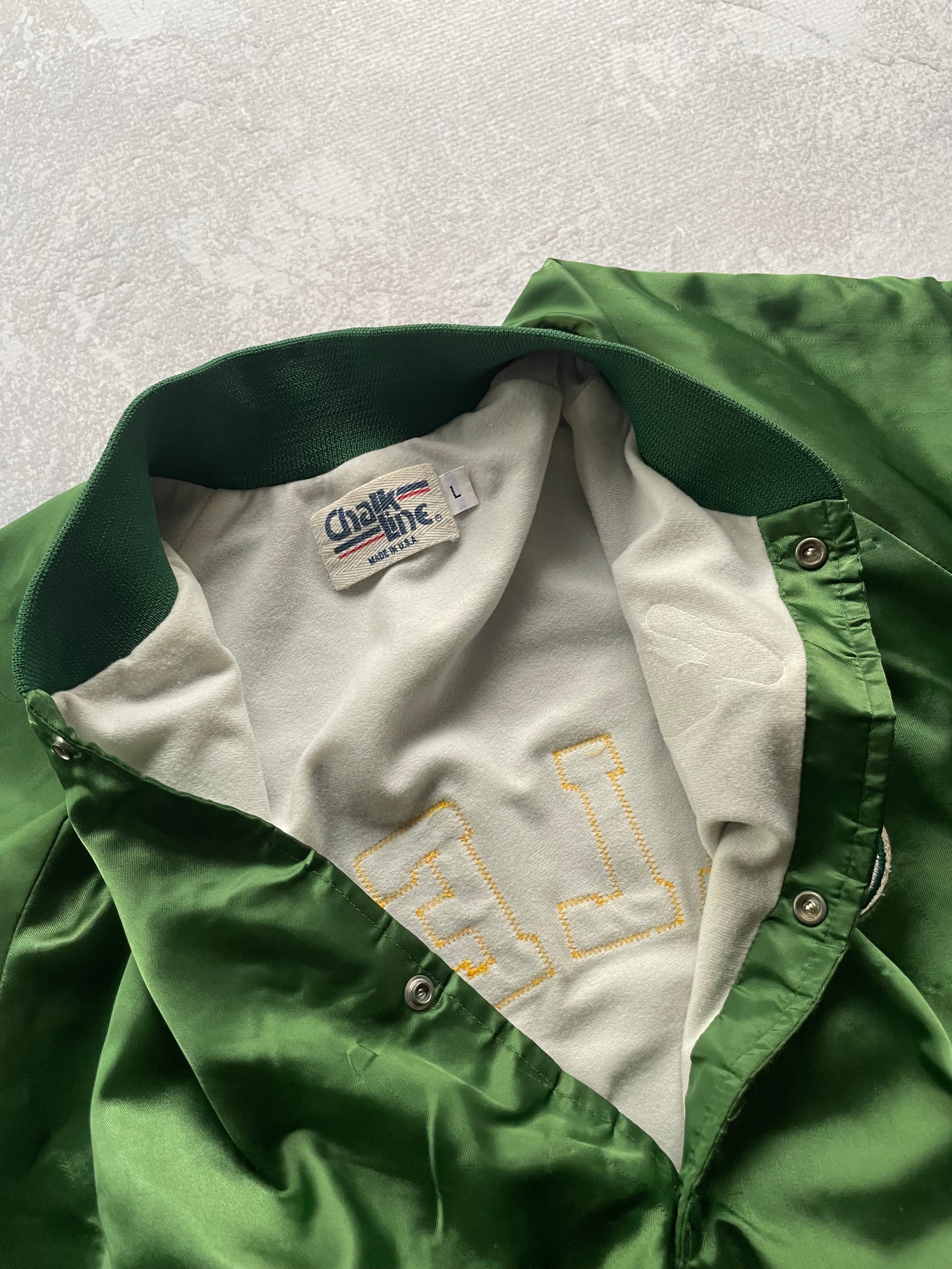 Vintage 90s MLB Chalk Line Oakland Athletics A's Satin Jacket - L