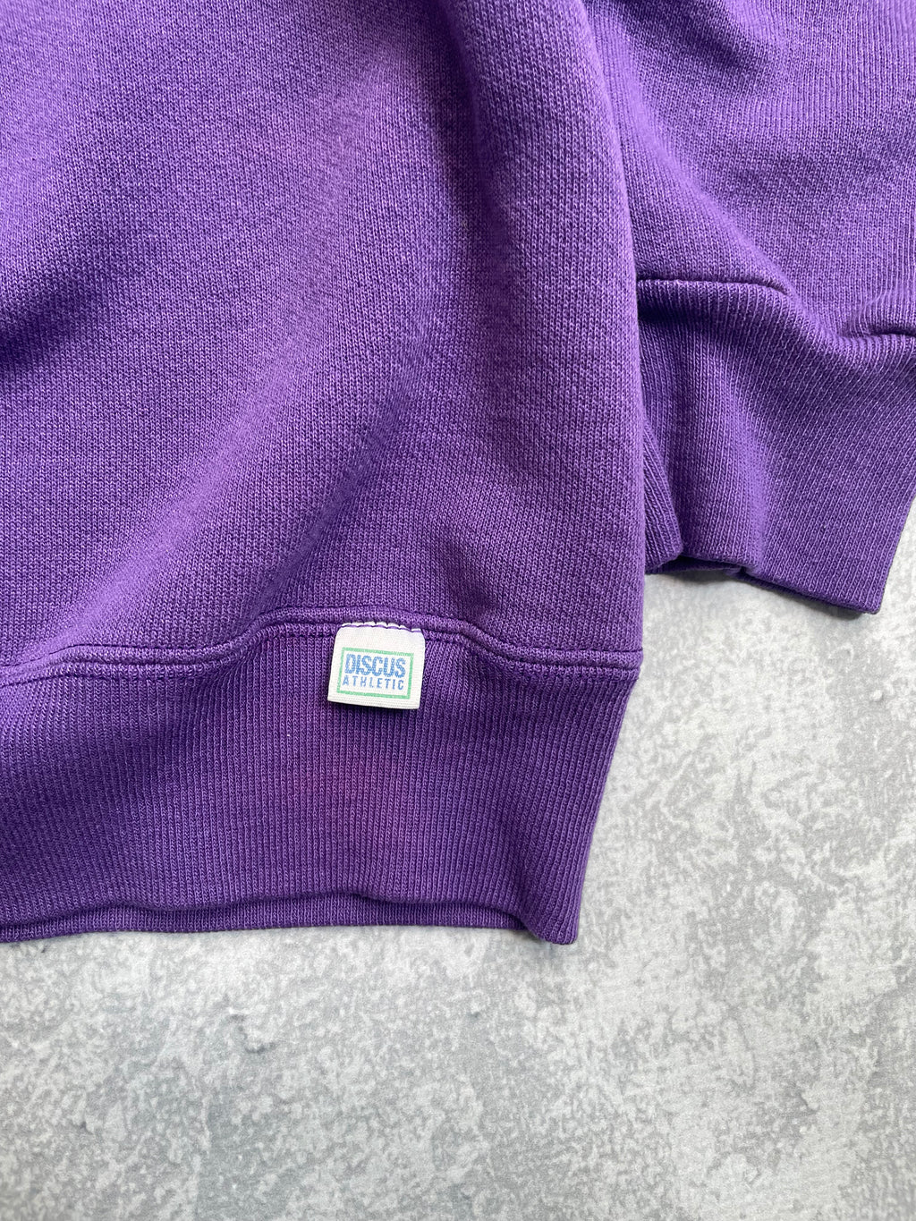 Vintage 90s Driscus Athletic Spellout Logo Purple Sweatshirt - L
