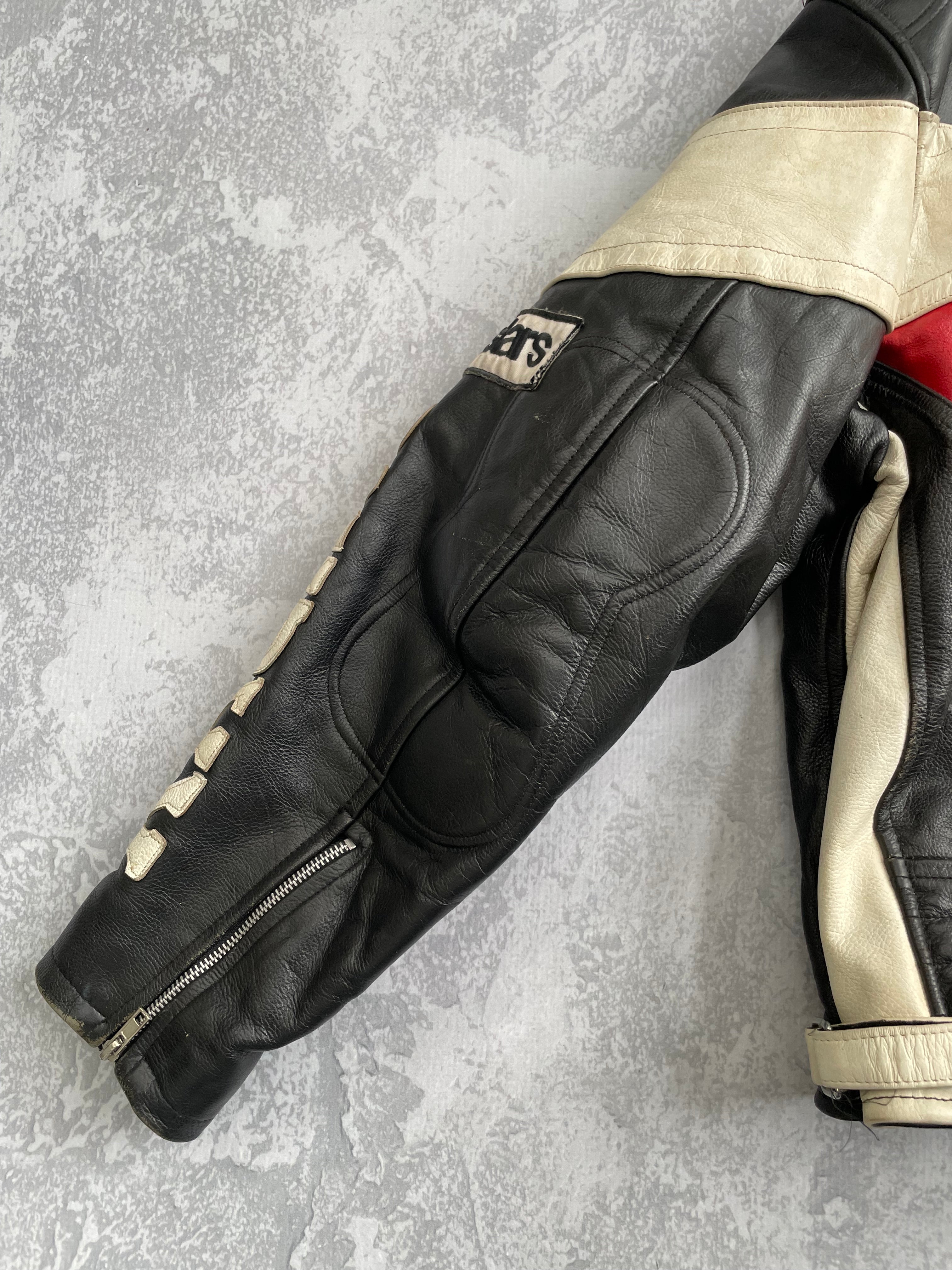 Vintage Honda Racing Leather Biker Boxy Jacket - L