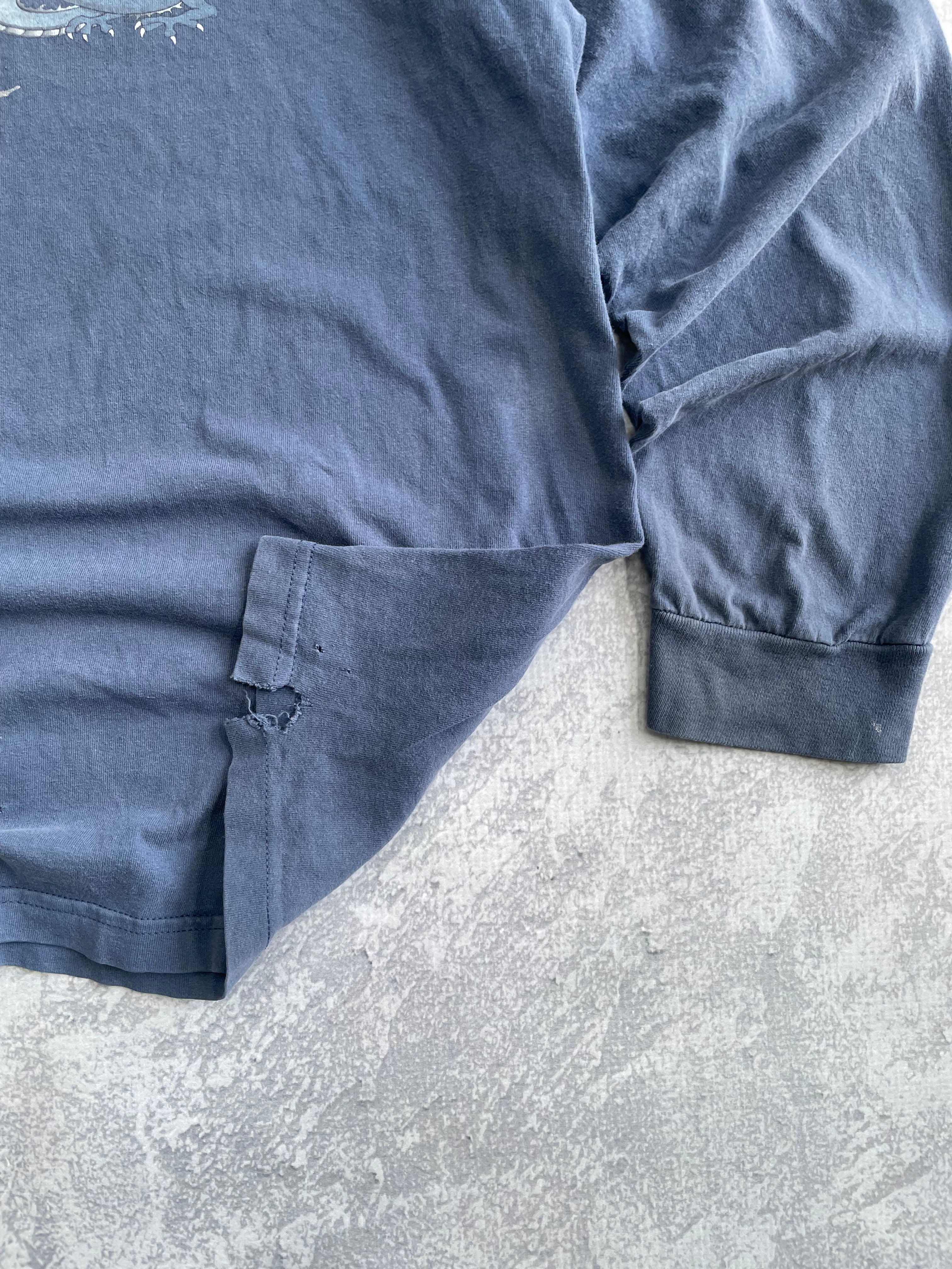 Vintage Y2K Dragon Ying Yang Long Sleeve Tee Shirt - XL