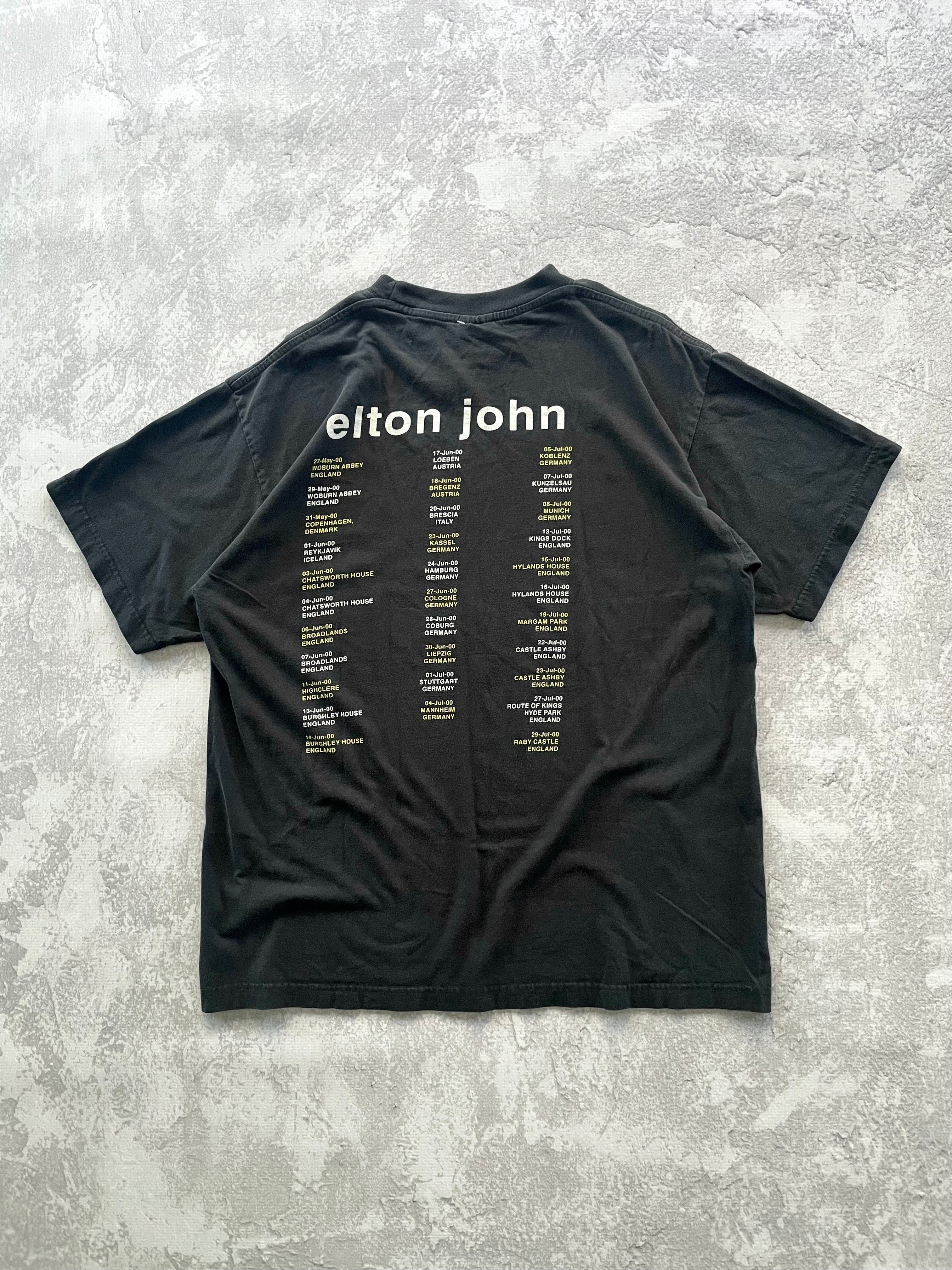 Vintage 2000 Elton John Tour Black Tee shirt - L