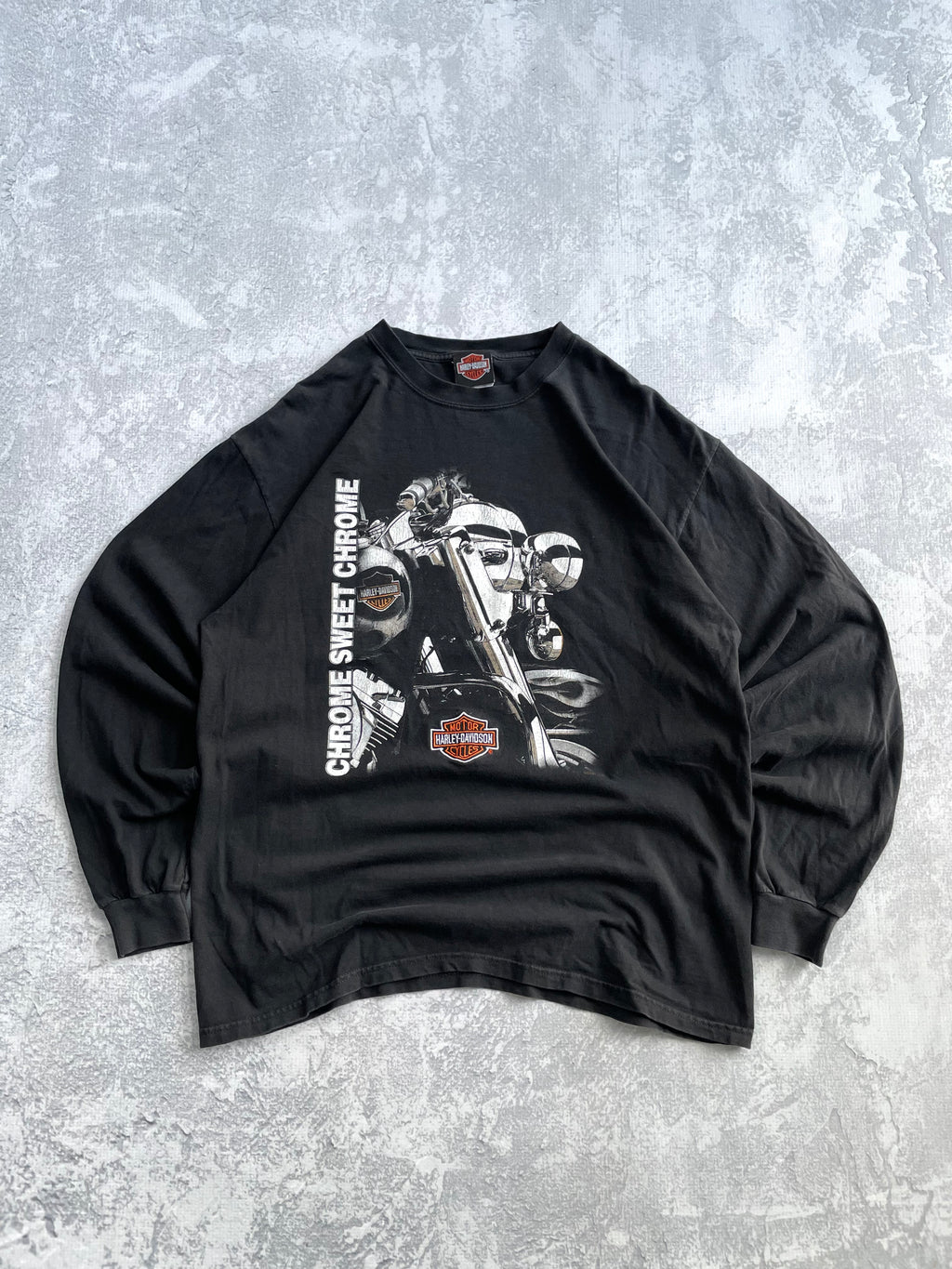 Vintage 90s Harley Davidson Chrome Sweet Chrome Long Sleeve Tee Shirt - L