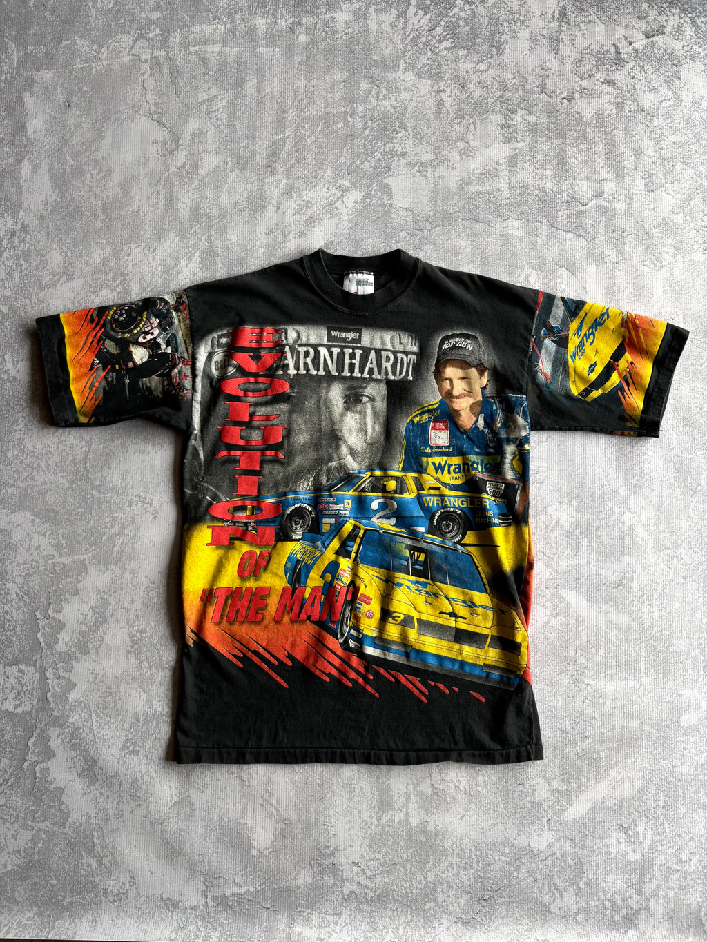 Vintage 90s NASCAR Dale Earnhardt AOP Tee - L