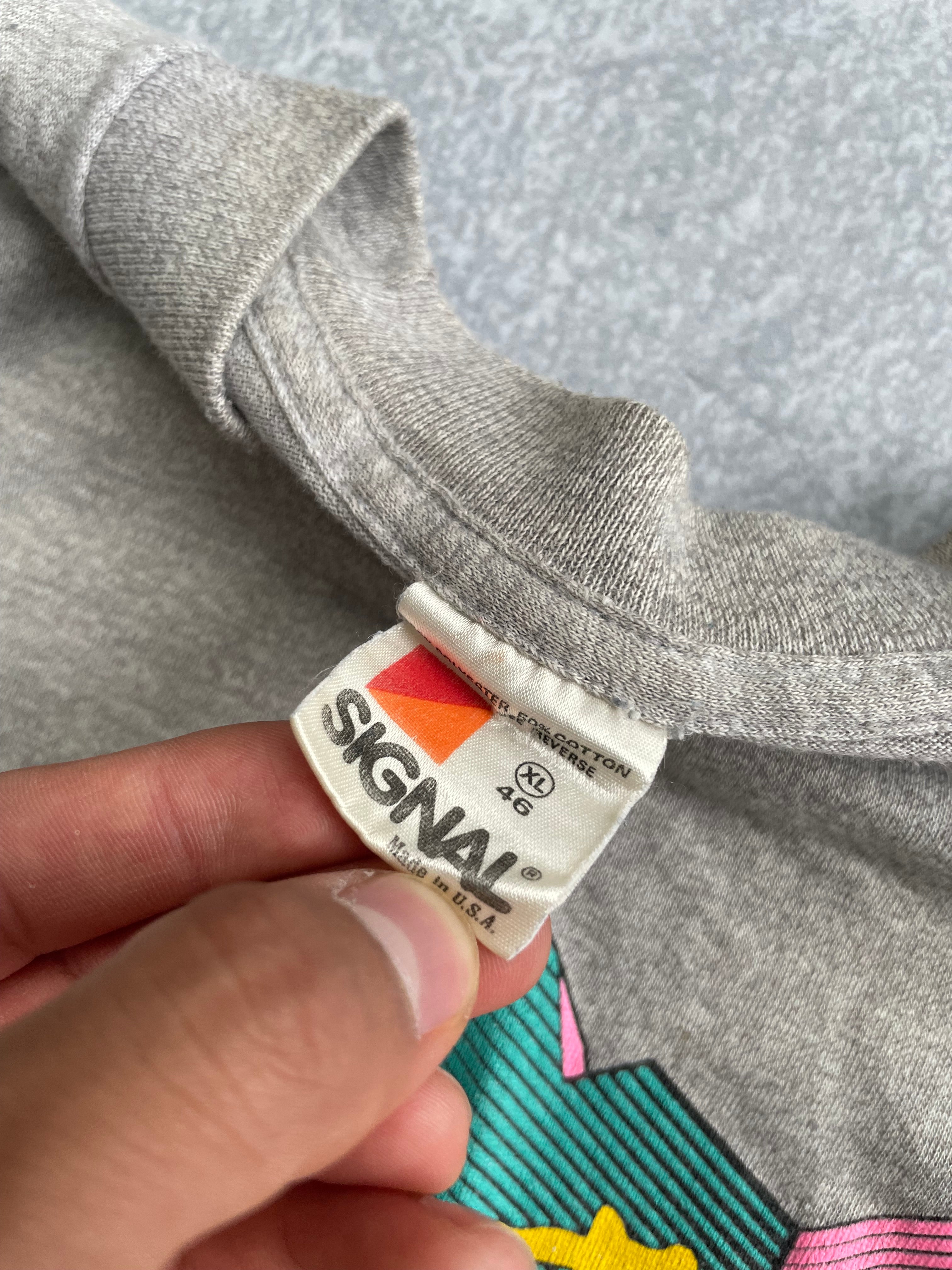 Vintage 80s MTV Promo Grey Tee Shirt - L