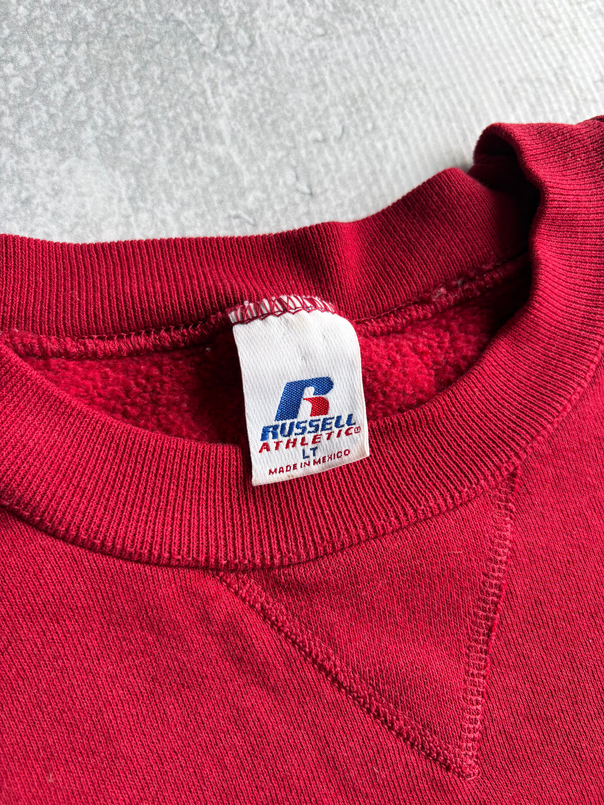 Vintage 90s Russell Athletic Red Blank Crewneck - LT