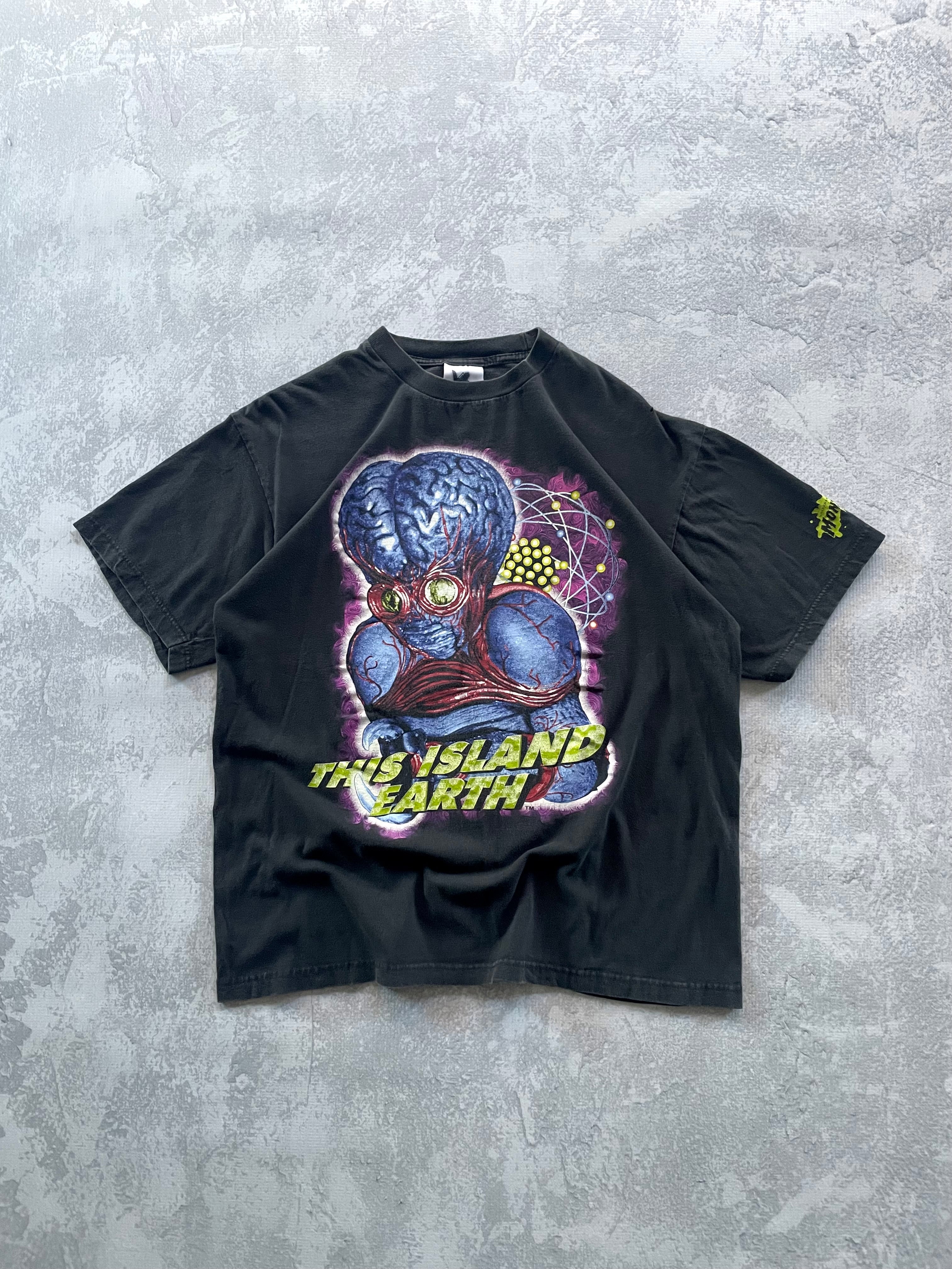 Vintage 1997 Universal Studios Monsters Island Earth Alien Tee Shirt - M