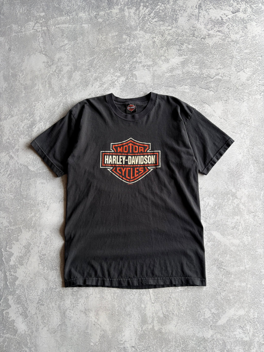 Vintage 90s Harley Davidson Logo Black Tee Shirt - L