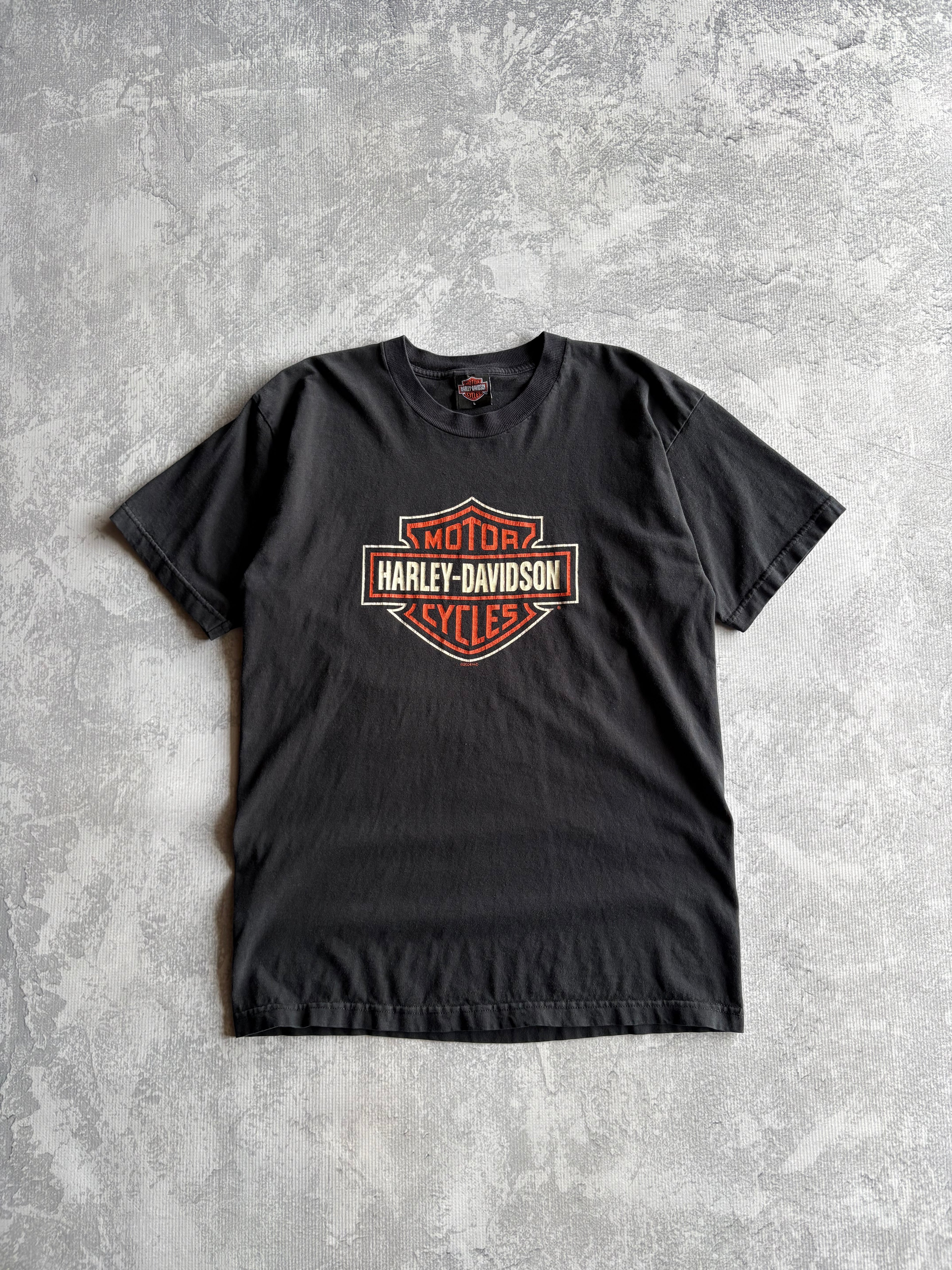 Vintage 90s Harley Davidson Logo Black Tee Shirt - L