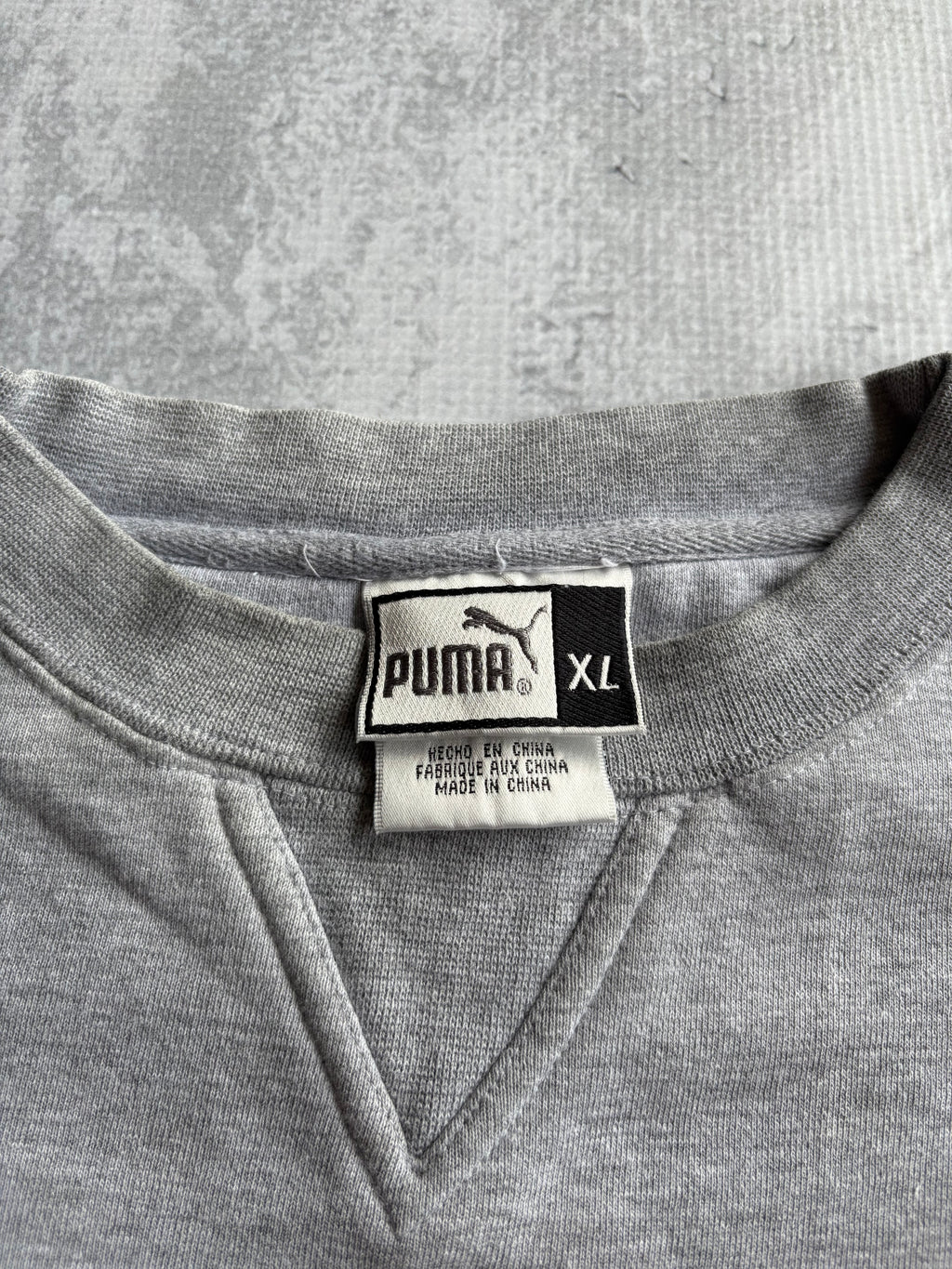 Vintage 90s Puma Minnesota Vikings NFL Grey Spellout Sweater - XL