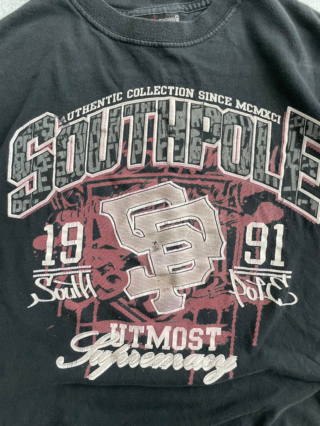 2000s Y2k Southpole Spellout Graffiti Tee Shirt - L