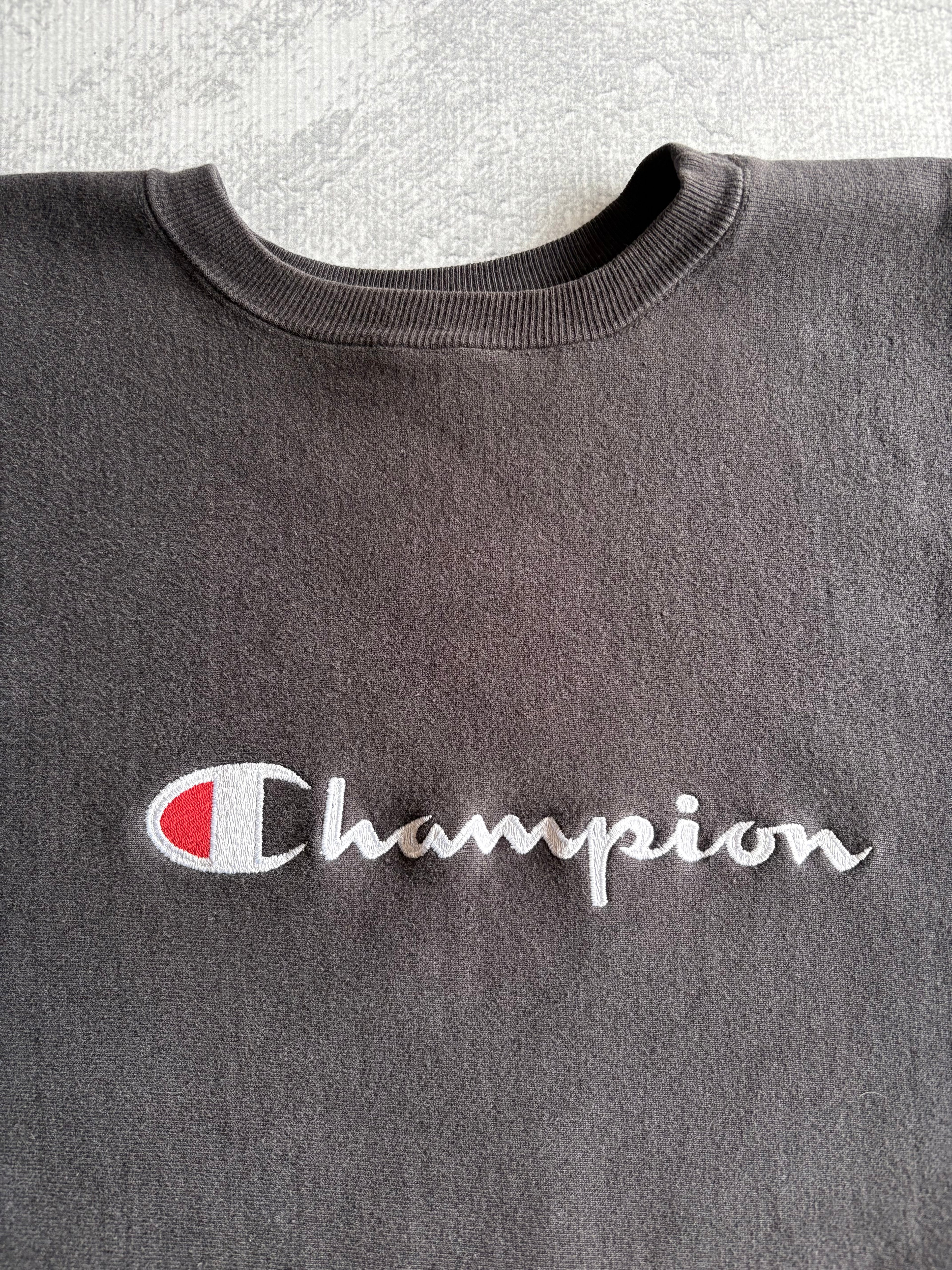 Vintage 90s Champion Reverse Weave Black Sweatshirt - 2XL