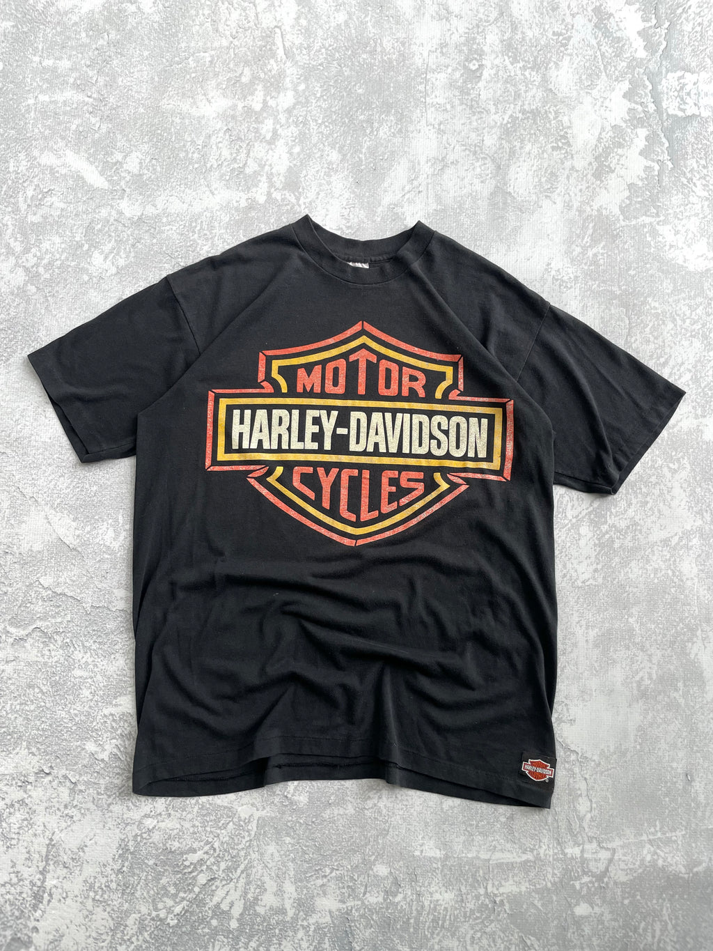 Vintage 90s Harley Davidson Big Logo Black Tee Shirt