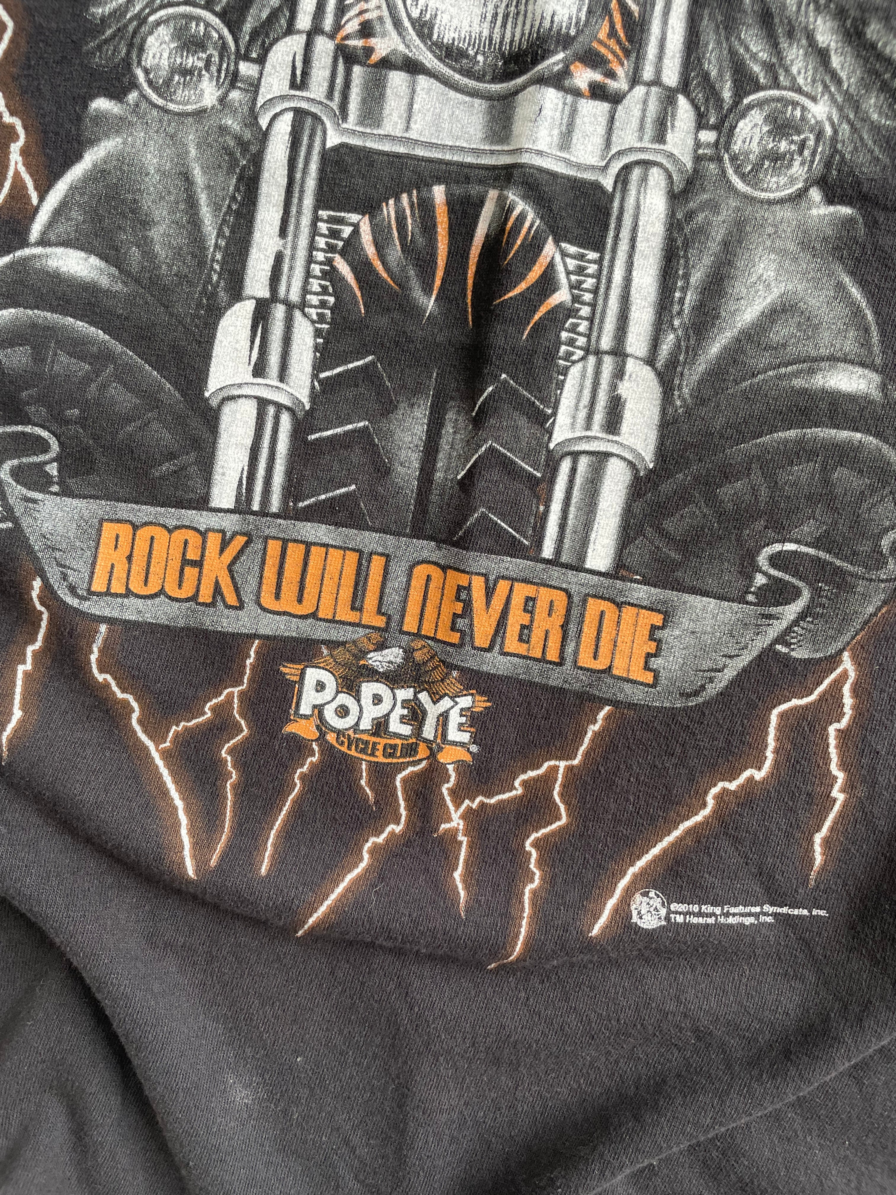 2010 Popeye Lightning Biker Tee Shirt - XL