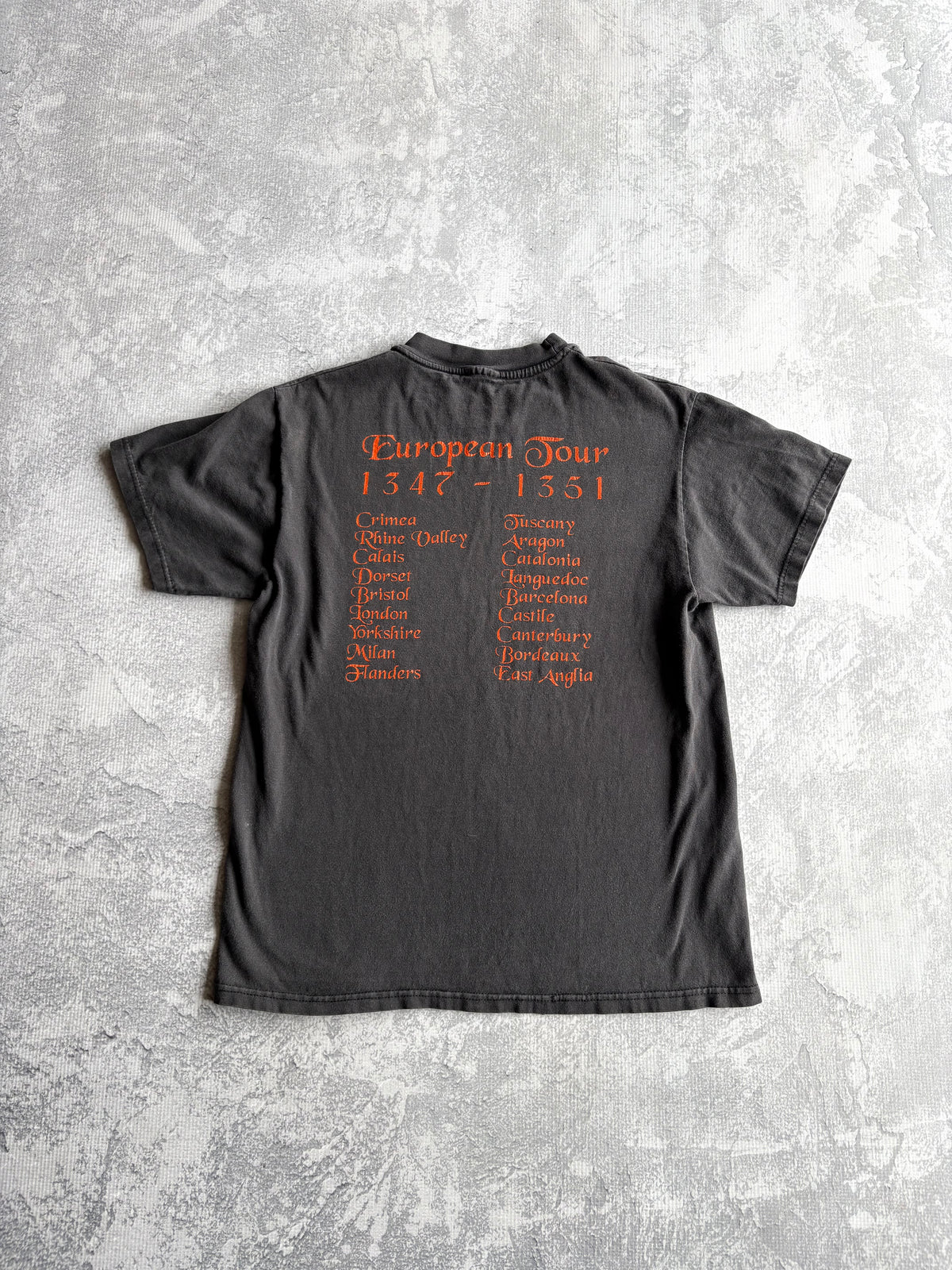Vintage 90s Black Death European Tour Tee Shirt - M