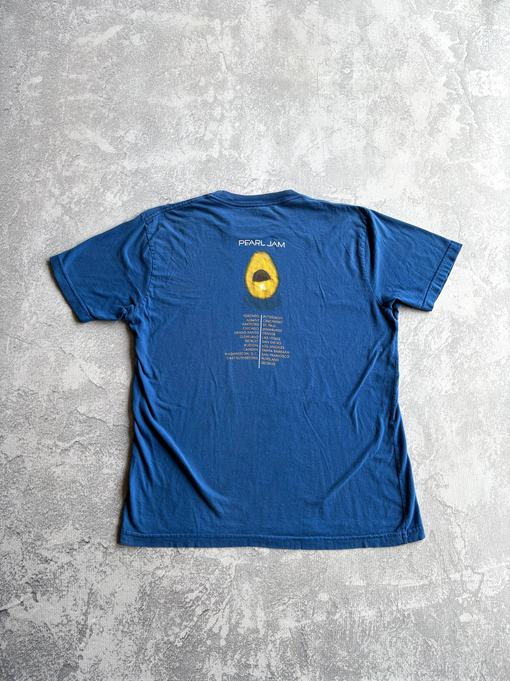 Vintage 2006 Pearl Jam Avocado Tour Blue Tee Shirt - L