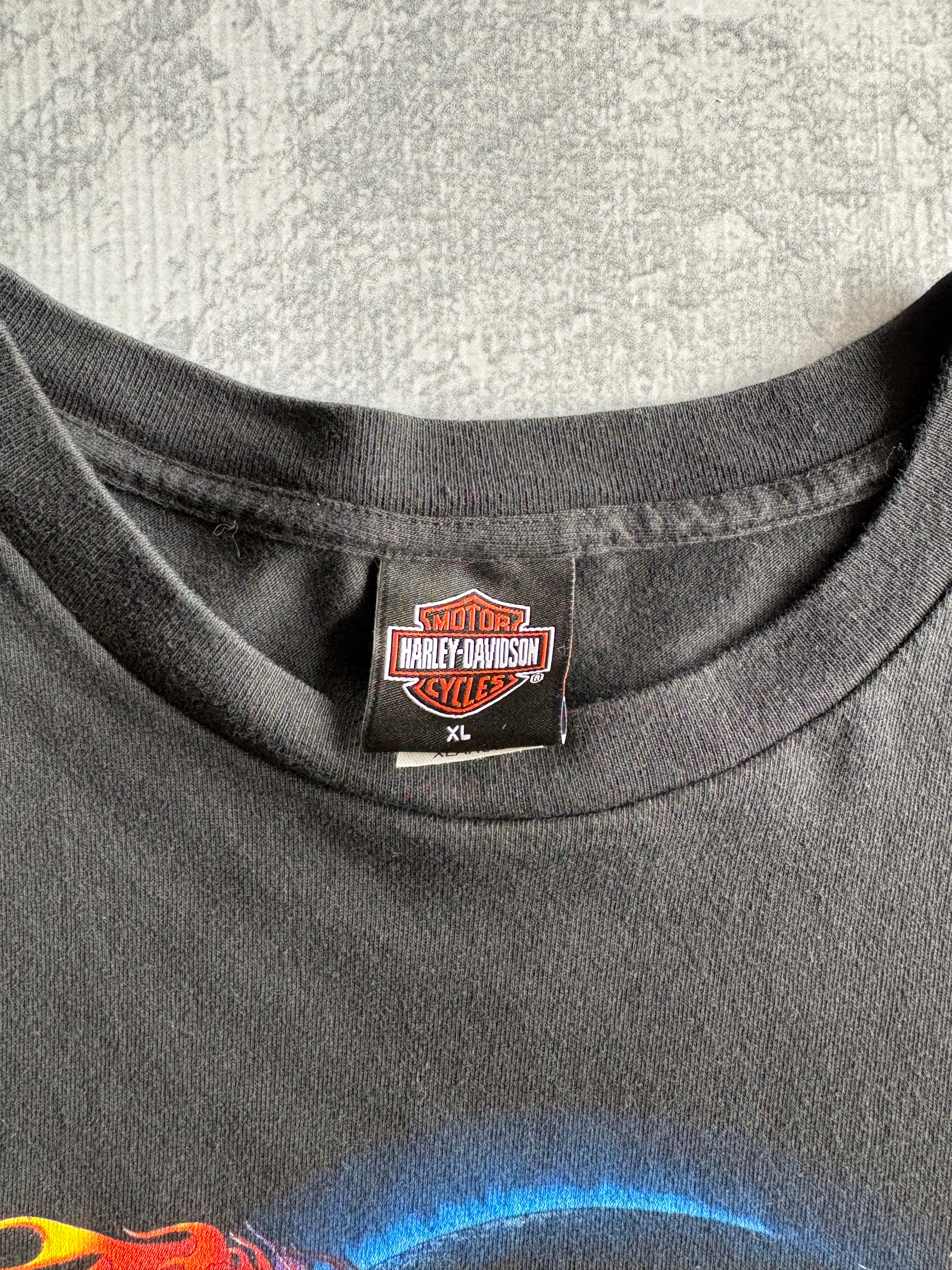 Vintage 2001 Harley Davidson Multicolor Eagle Biker Tee Shirt - XL
