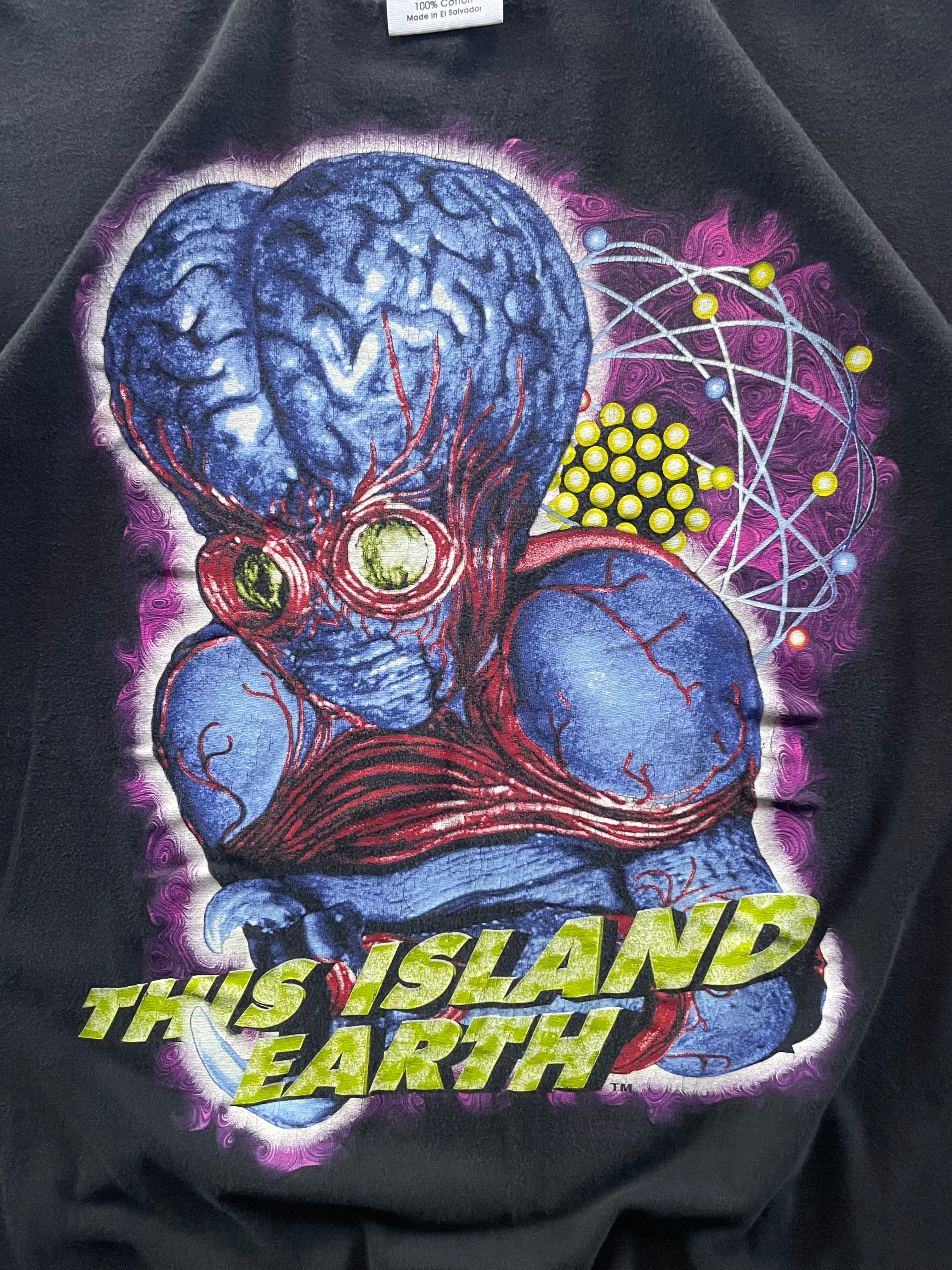 Vintage 1997 Universal Studios Monsters Island Earth Alien Tee Shirt - M