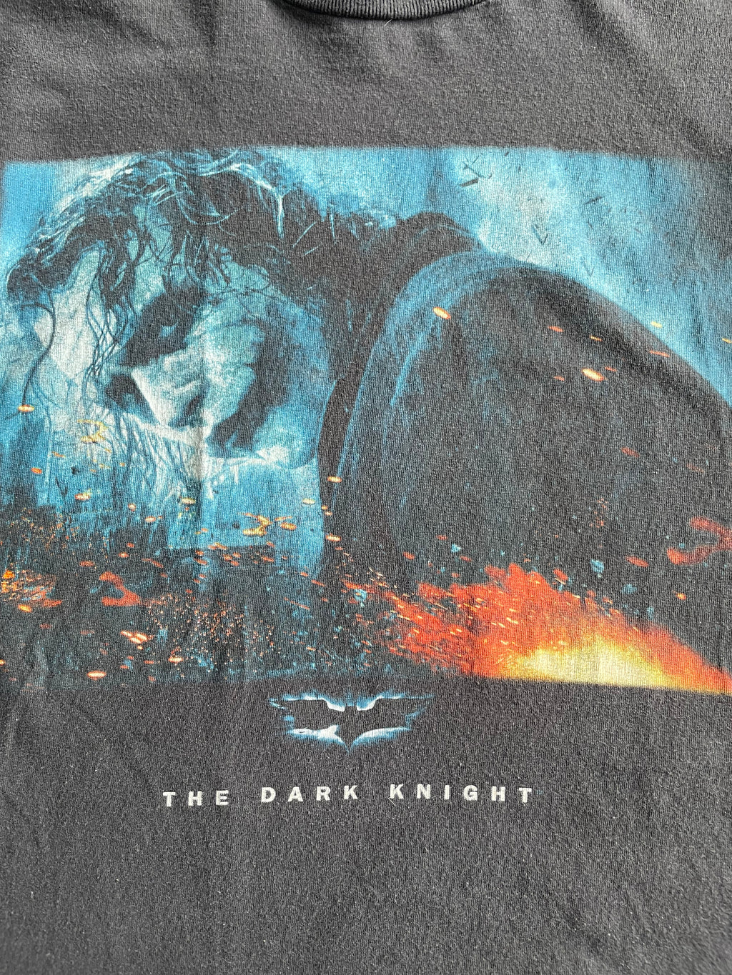 Vintage The Dark Knight Heath Ledger Joker Movie Promo Tee Shirt - L