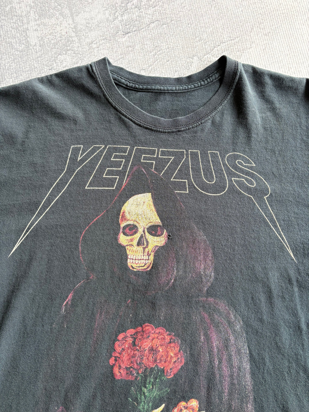 2013 Kanye West Yeezus Tour Merch Reaper Black Tee Shirt - L
