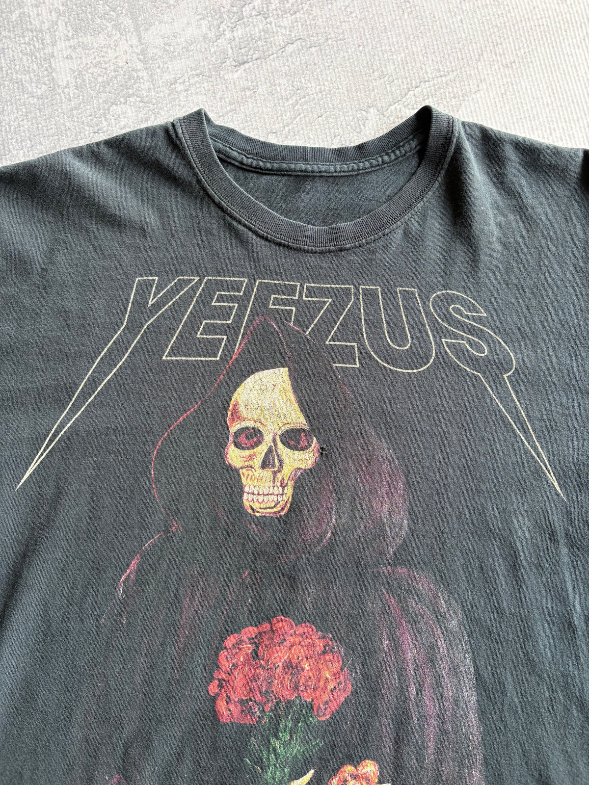 2013 Kanye West Yeezus Tour Merch Reaper Black Tee Shirt - L
