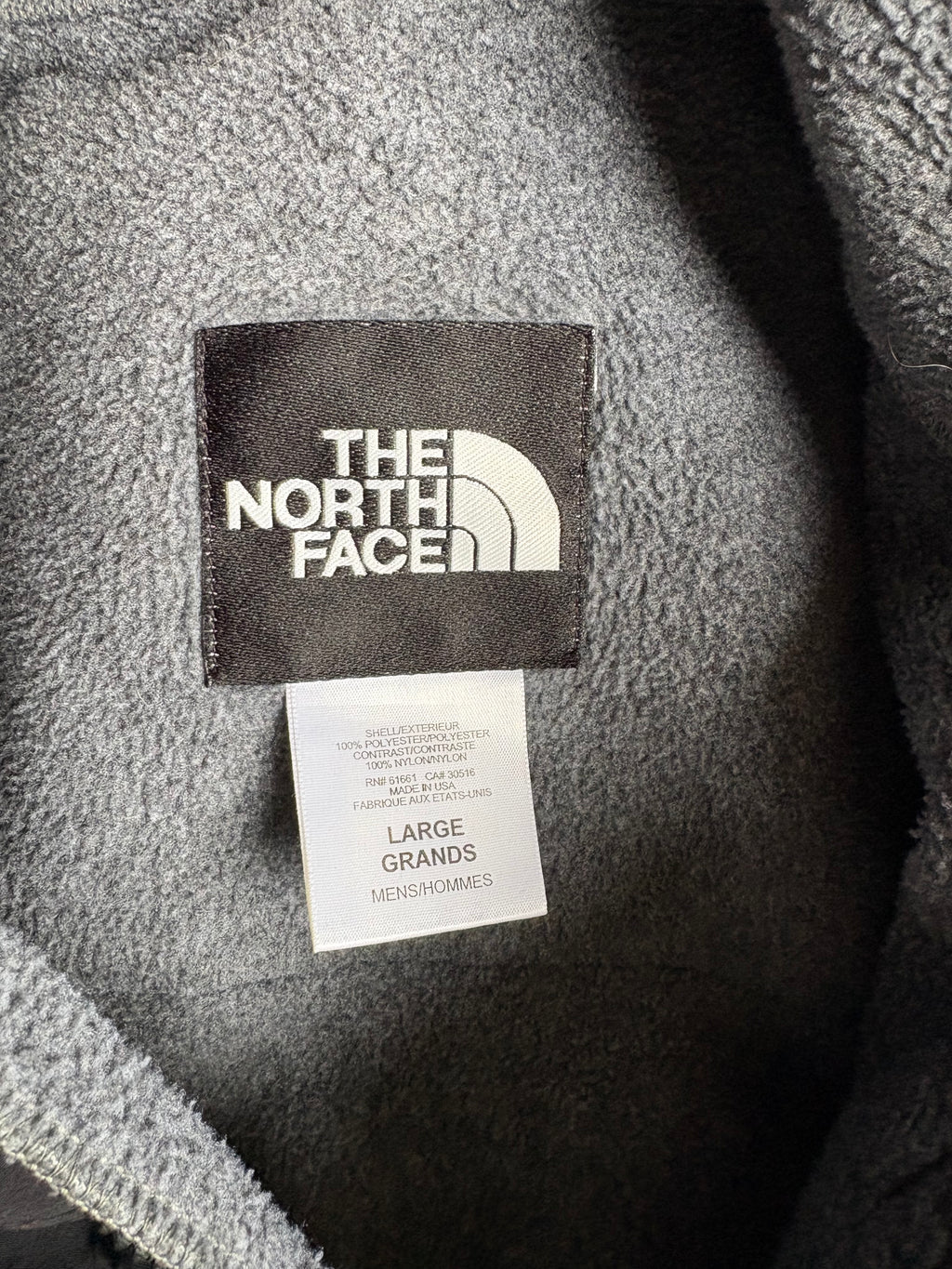 Vintage 90s The North Face Denali Grey Fleece Jacket - L