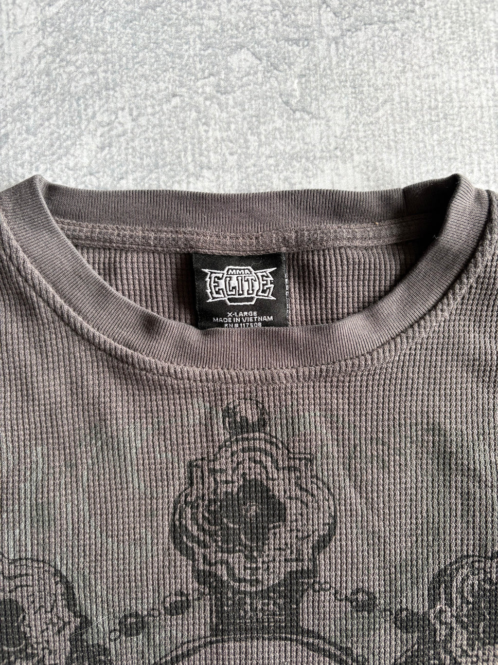 Vintage Y2K MMA Elite Thermal Longsleeve Tee Shirt - XL
