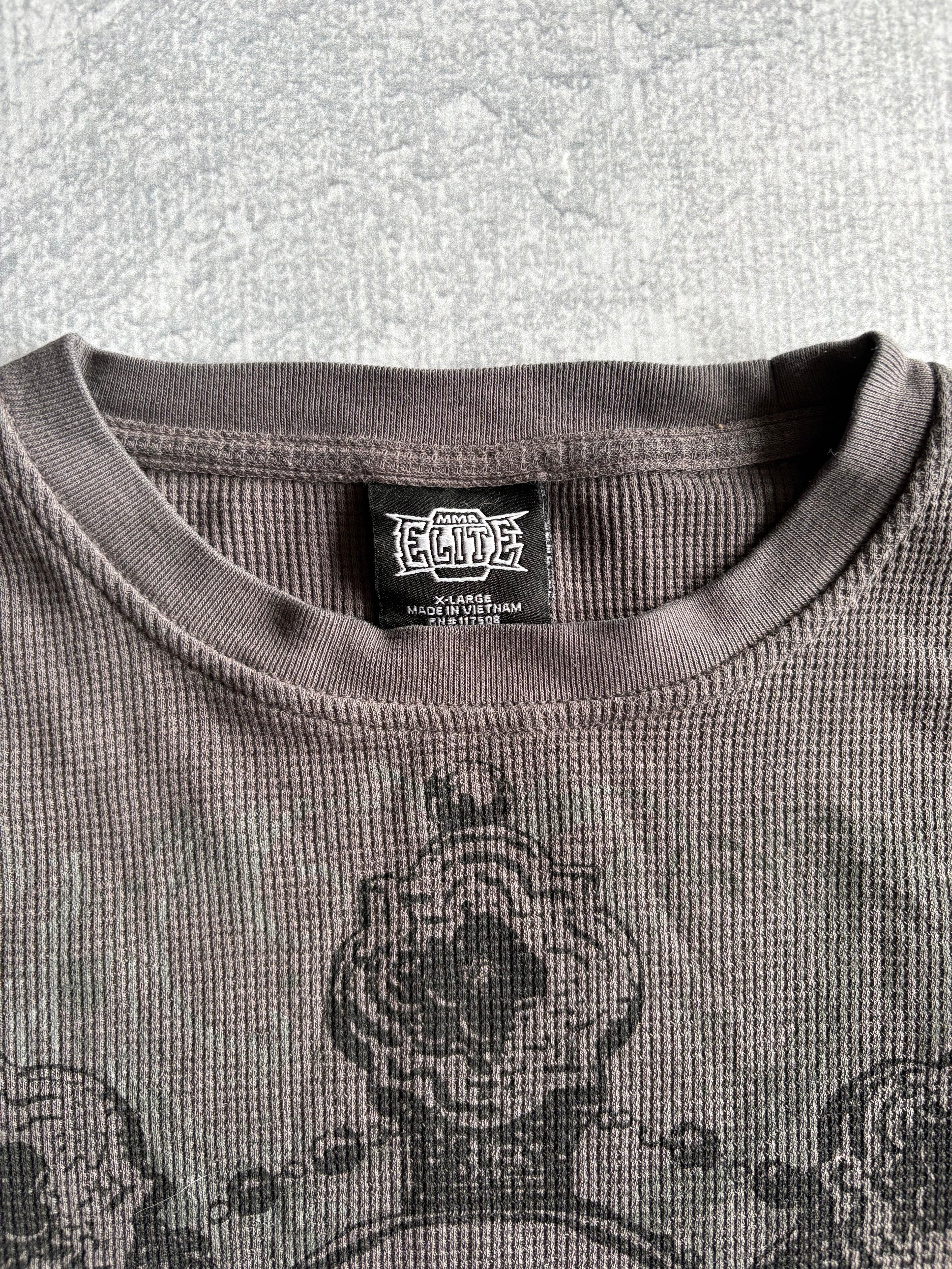 Vintage Y2K MMA Elite Thermal Longsleeve Tee Shirt - XL