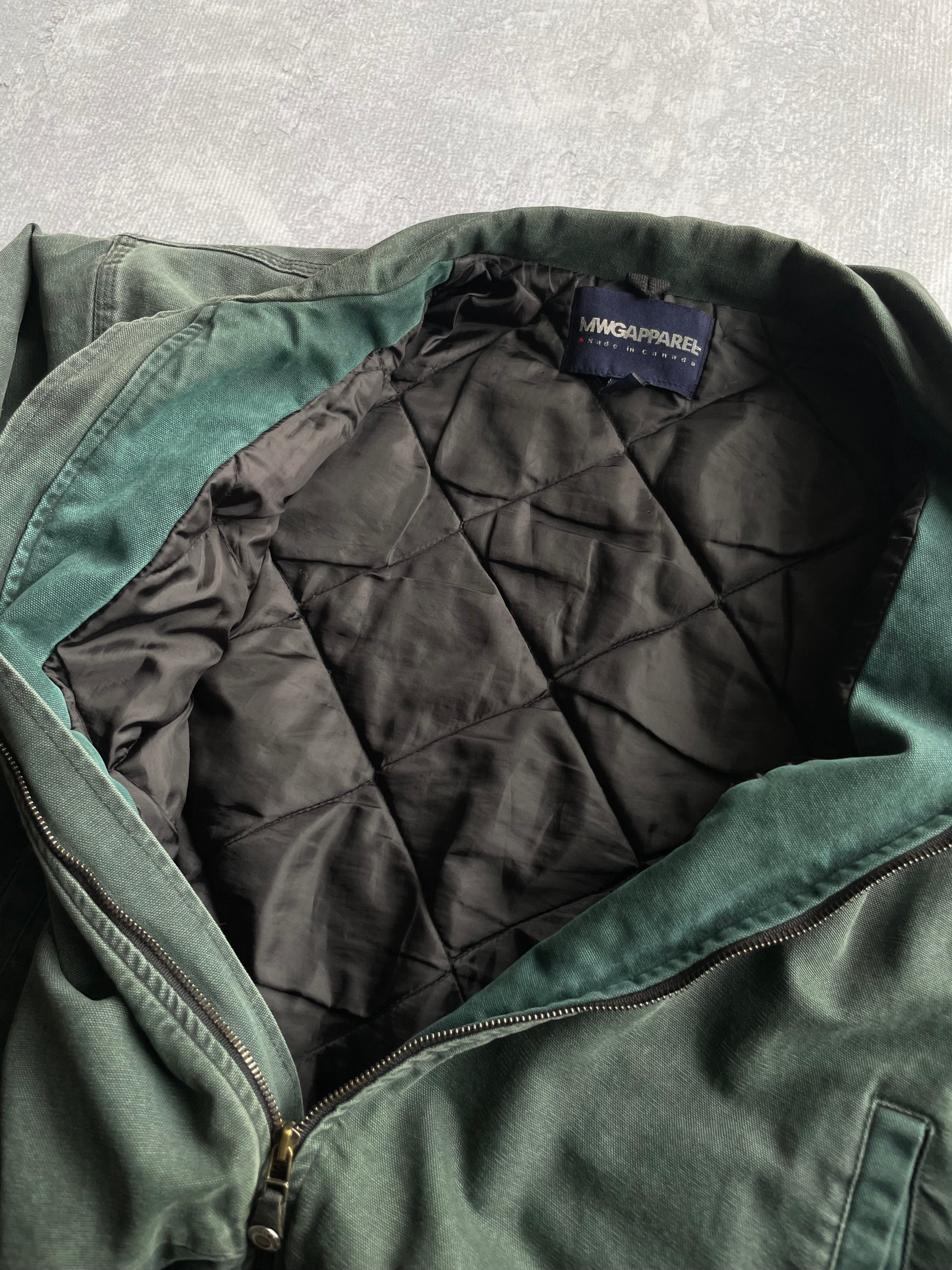 Vintage Carhartt Aztec Style Faded Green Workwear Jacket - XL