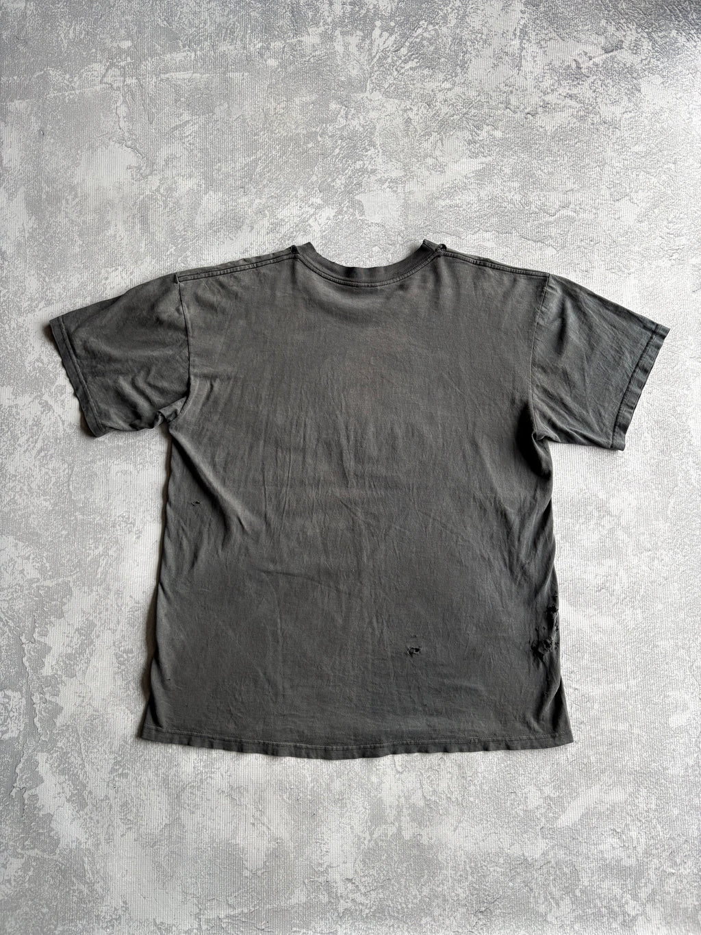 Vintage 90s Minnesota Vikings Spellout Logo Faded Black Tee Shirt - XL