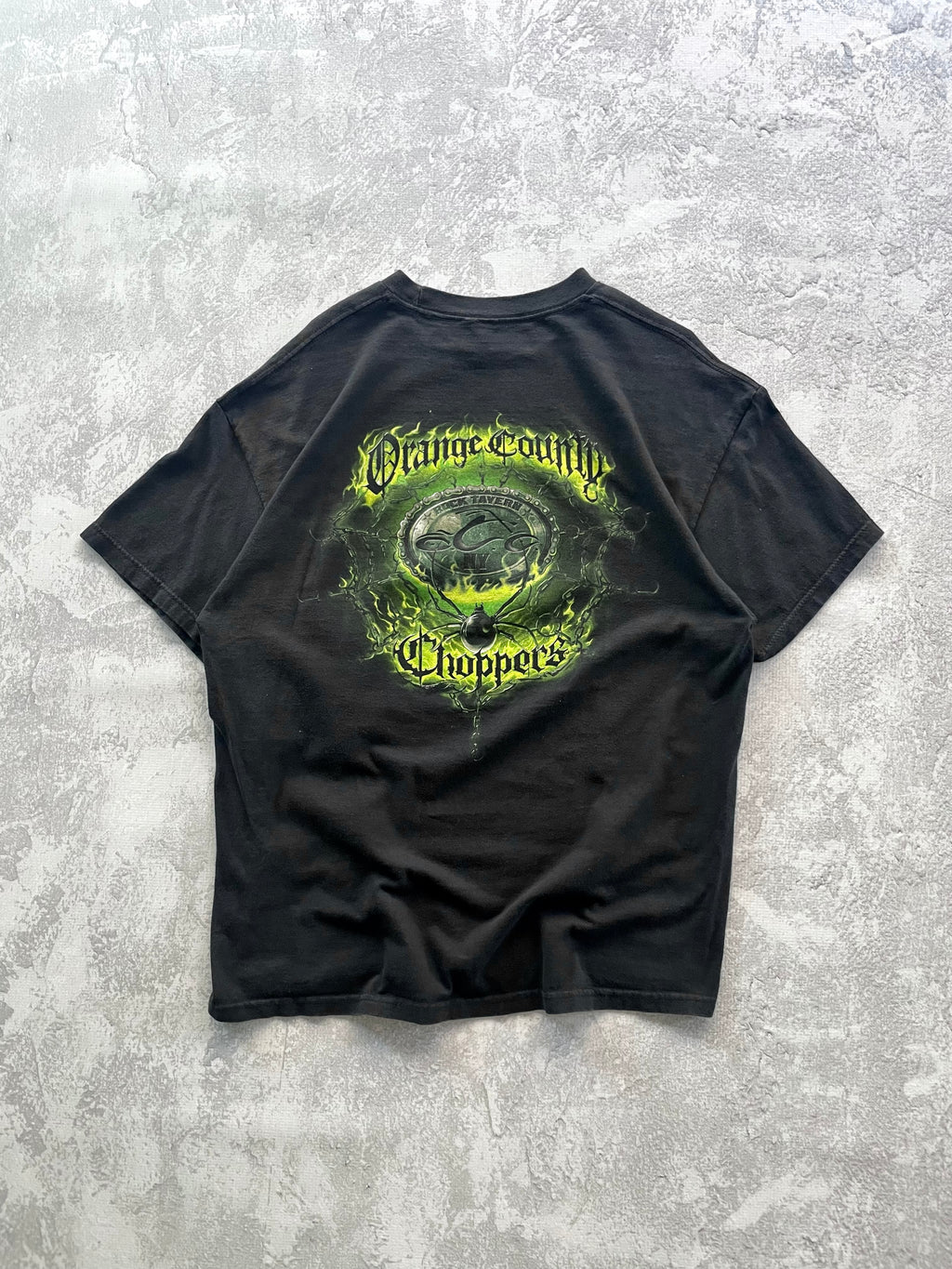 Vintage 2000s Orange County Choppers Halloween Biker Tee Shirt - XL