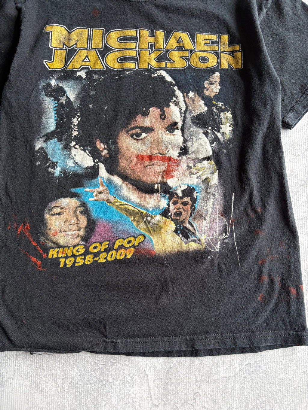 Vintage 2009 Michael Jackson Rap Memorial Black Tee Shirt - M