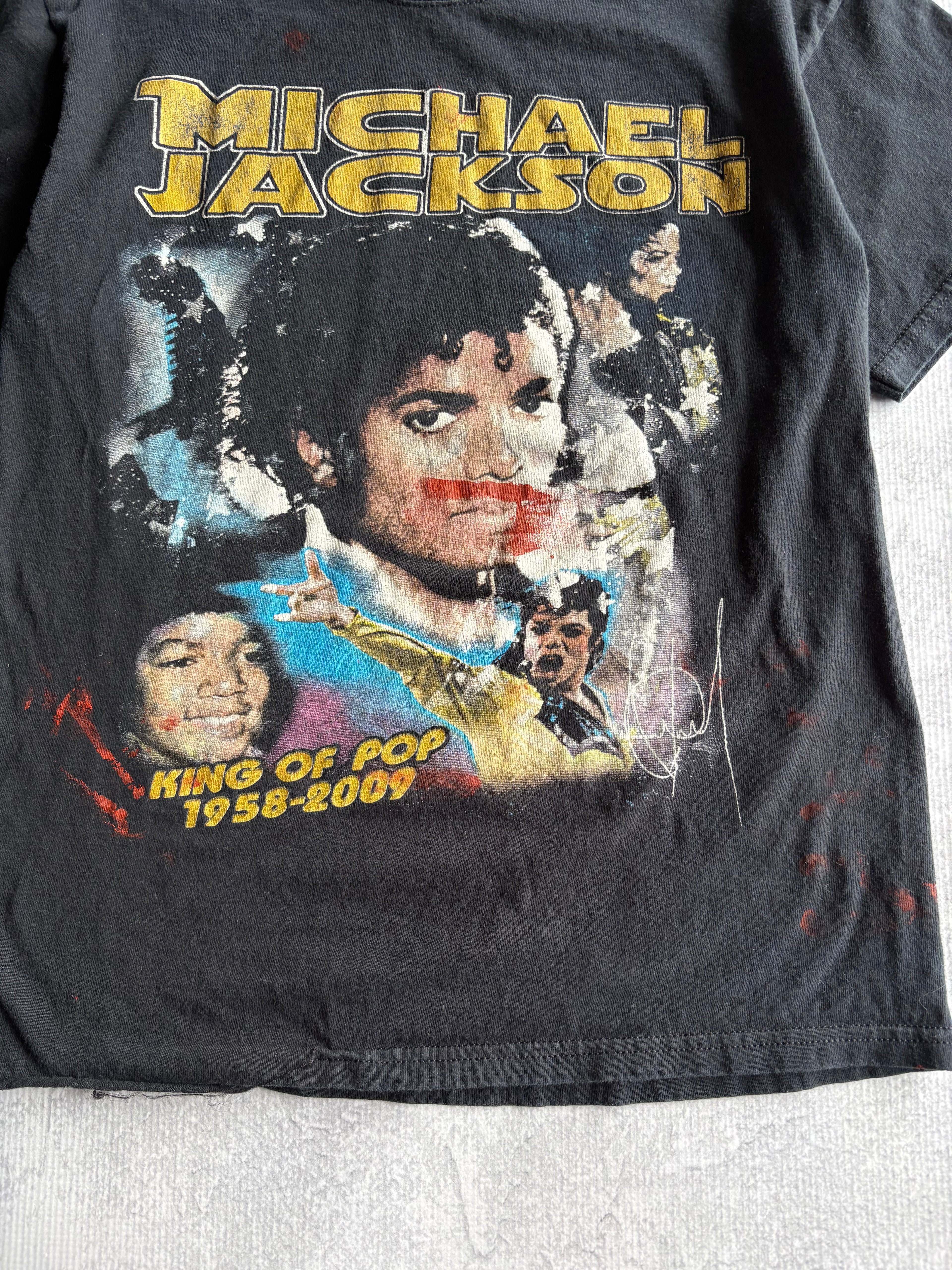 Vintage 2009 Michael Jackson Rap Memorial Black Tee Shirt - M