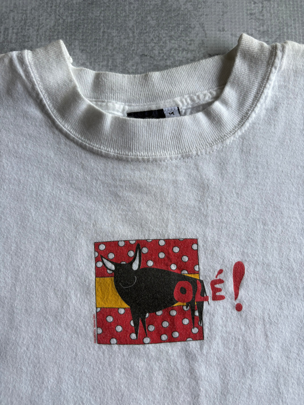 Vintage 2000s Spain Museum Ole! White Tee Shirt - M