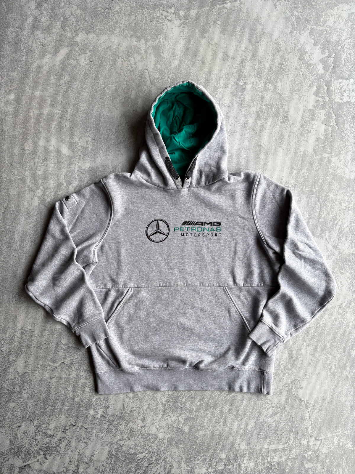 Mercedes AMG Petronas Motorsport Spellout Grey Hoodie - L
