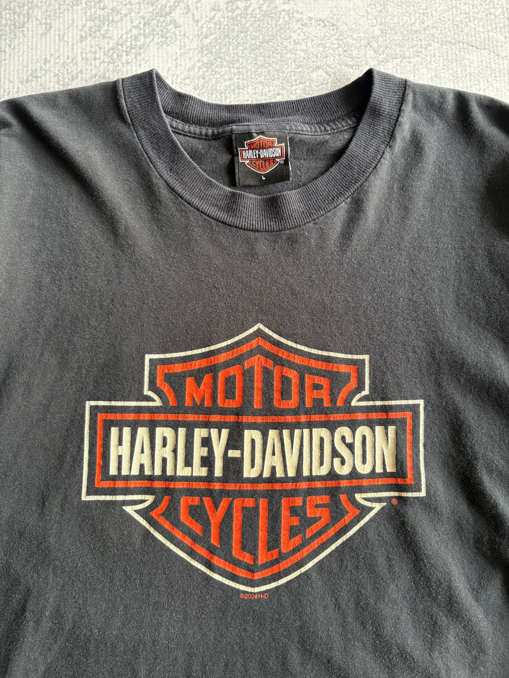 Vintage 90s Harley Davidson Logo Black Tee Shirt - L
