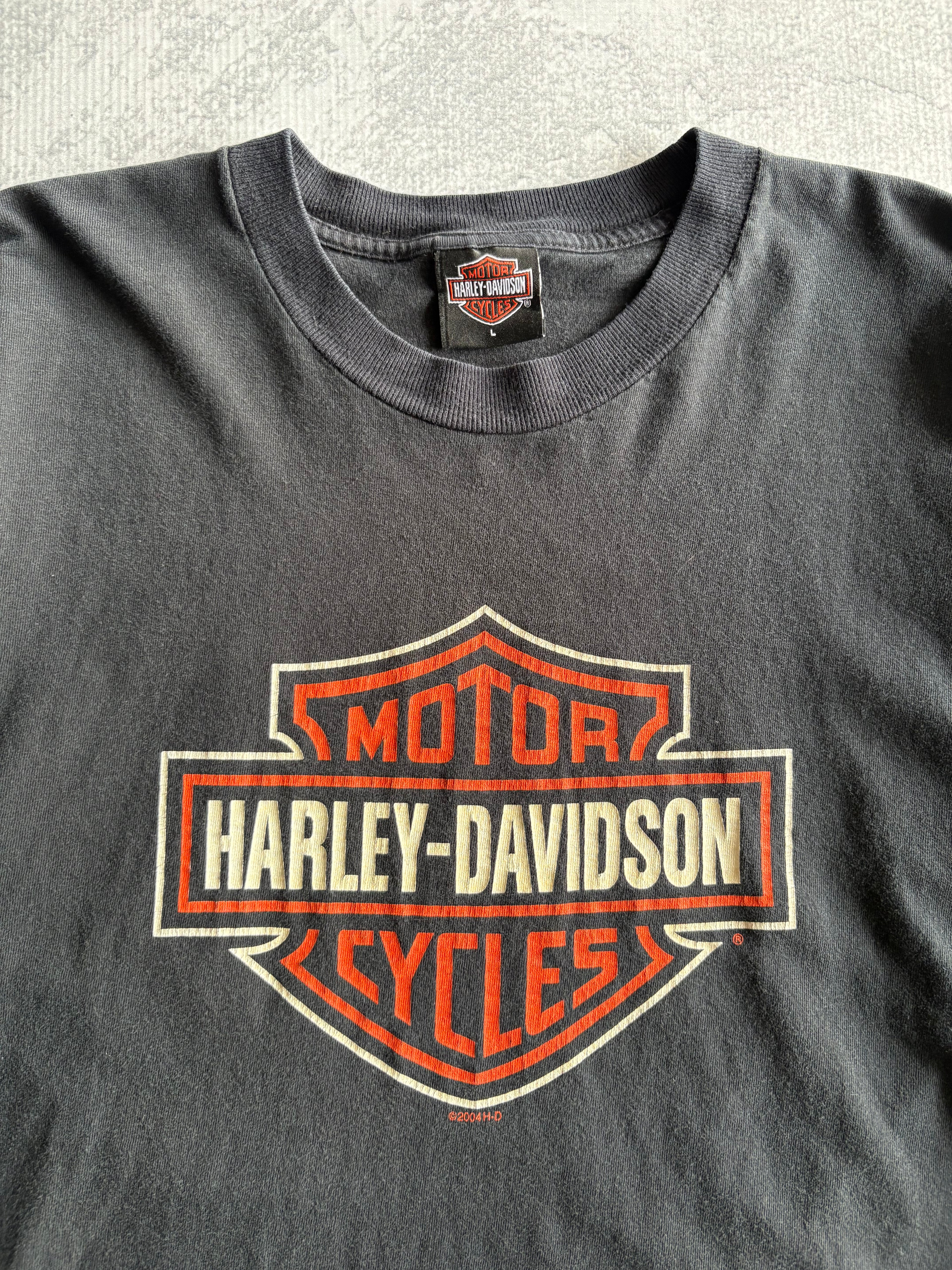 Vintage 90s Harley Davidson Logo Black Tee Shirt - L