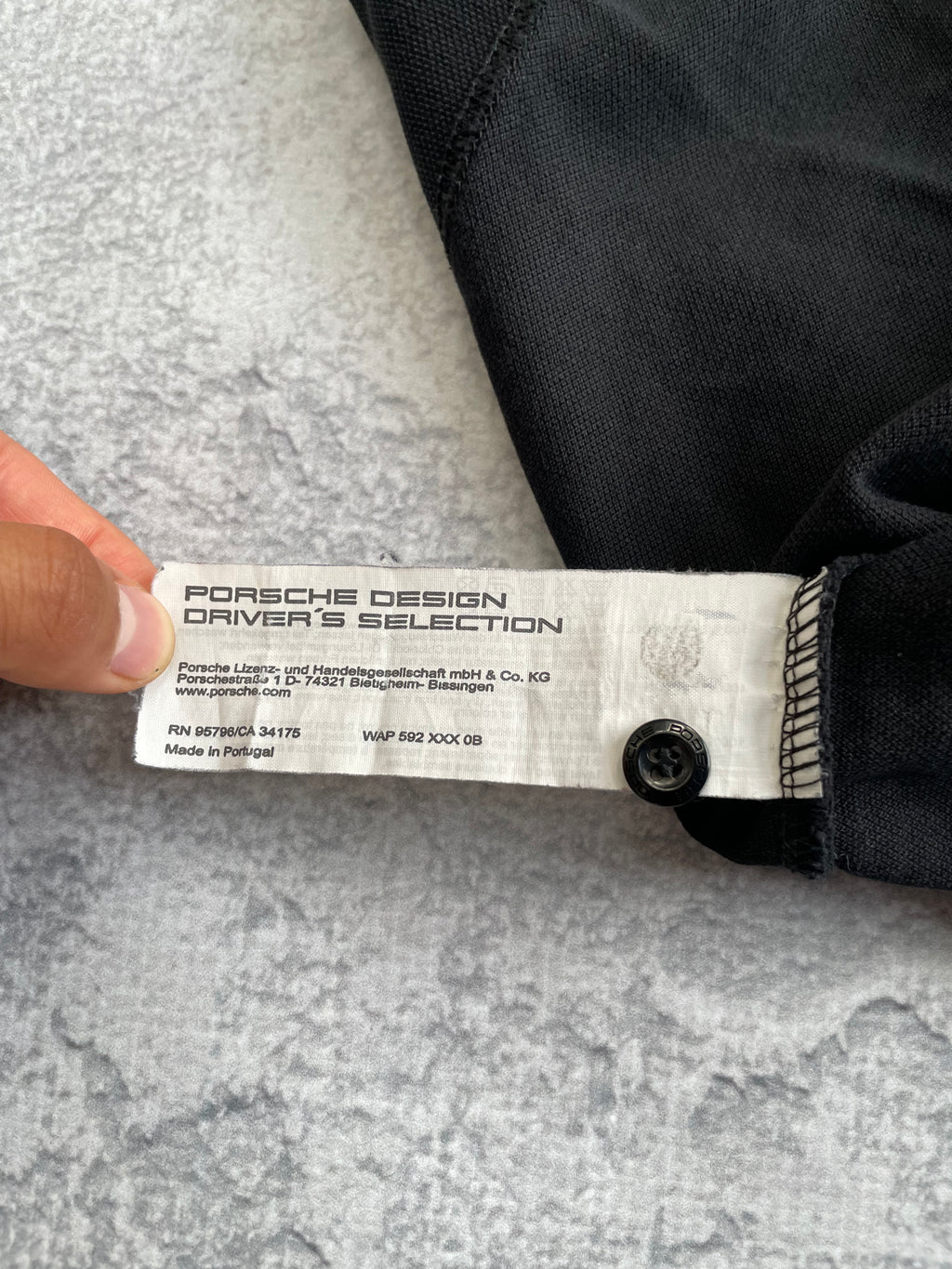 Porsche Black Collared Polo Shirt - L