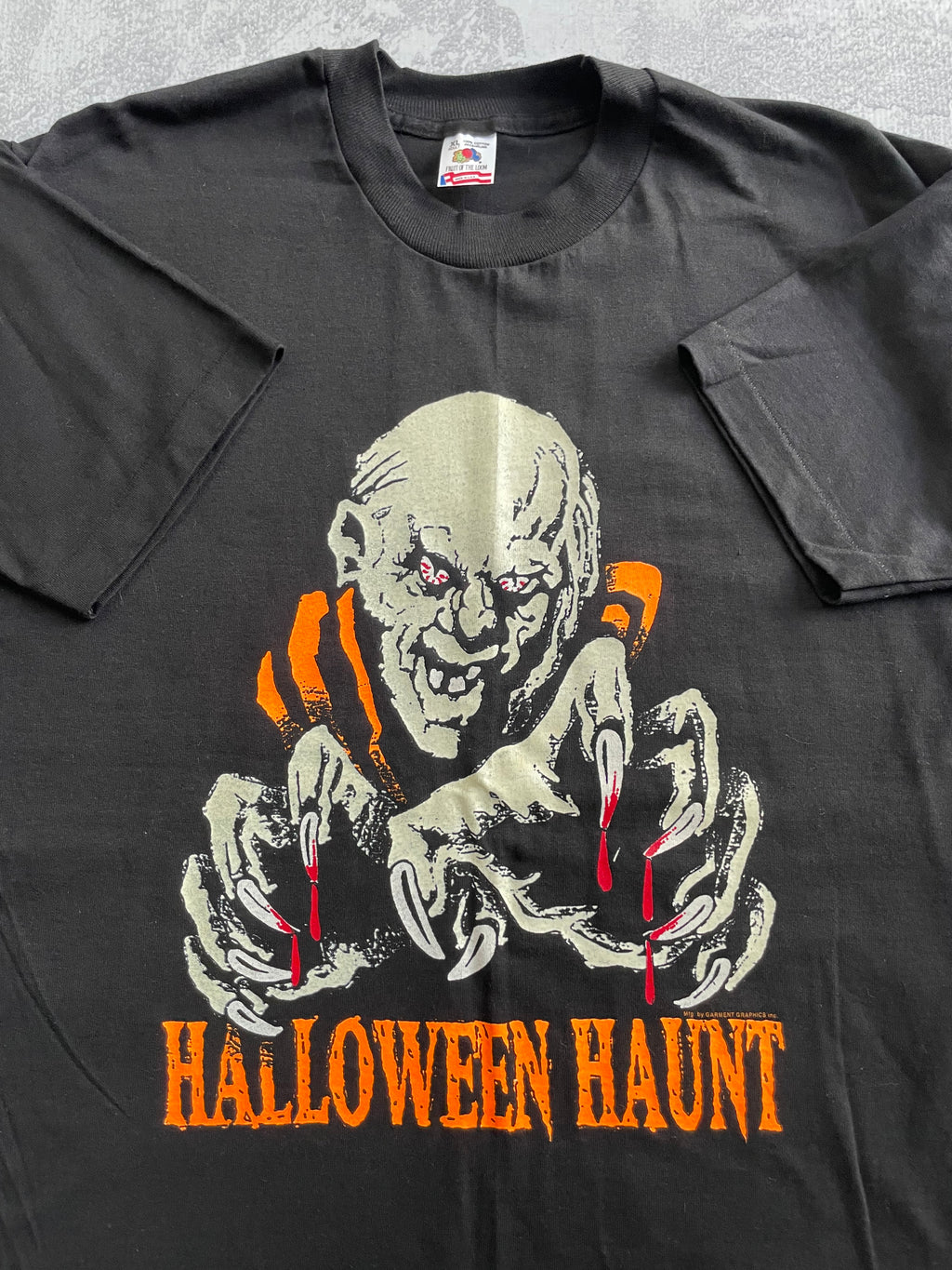 Vintage 90s Halloween Haunt Glow In The Dark Horror Tee Shirt - XL