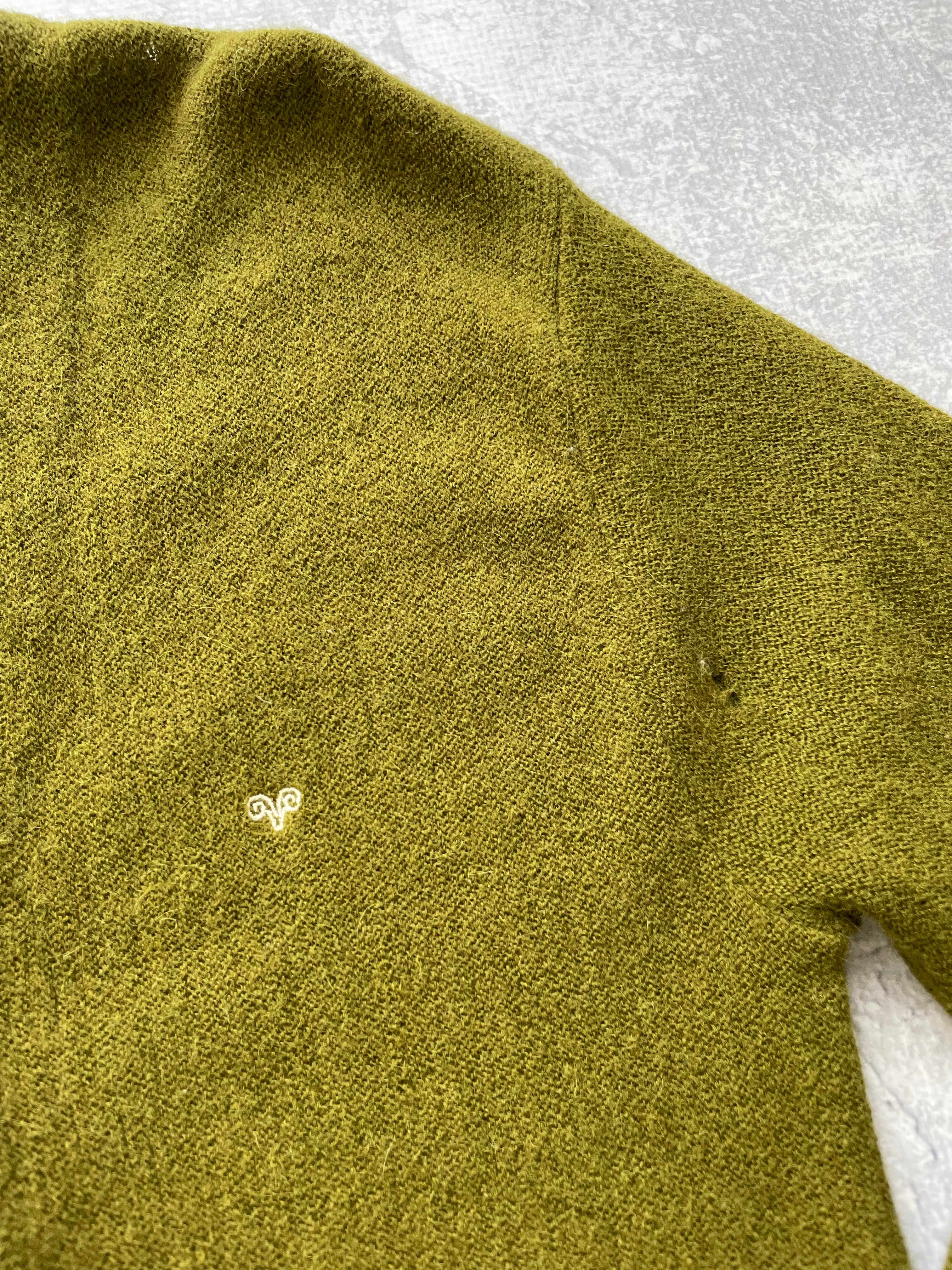 Vintage 80s Pendleton Wool Green Cardigan - M