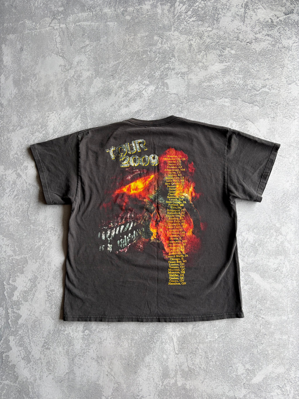 Y2k Disturbed Rock Band Tour Black Tee Shirt - L