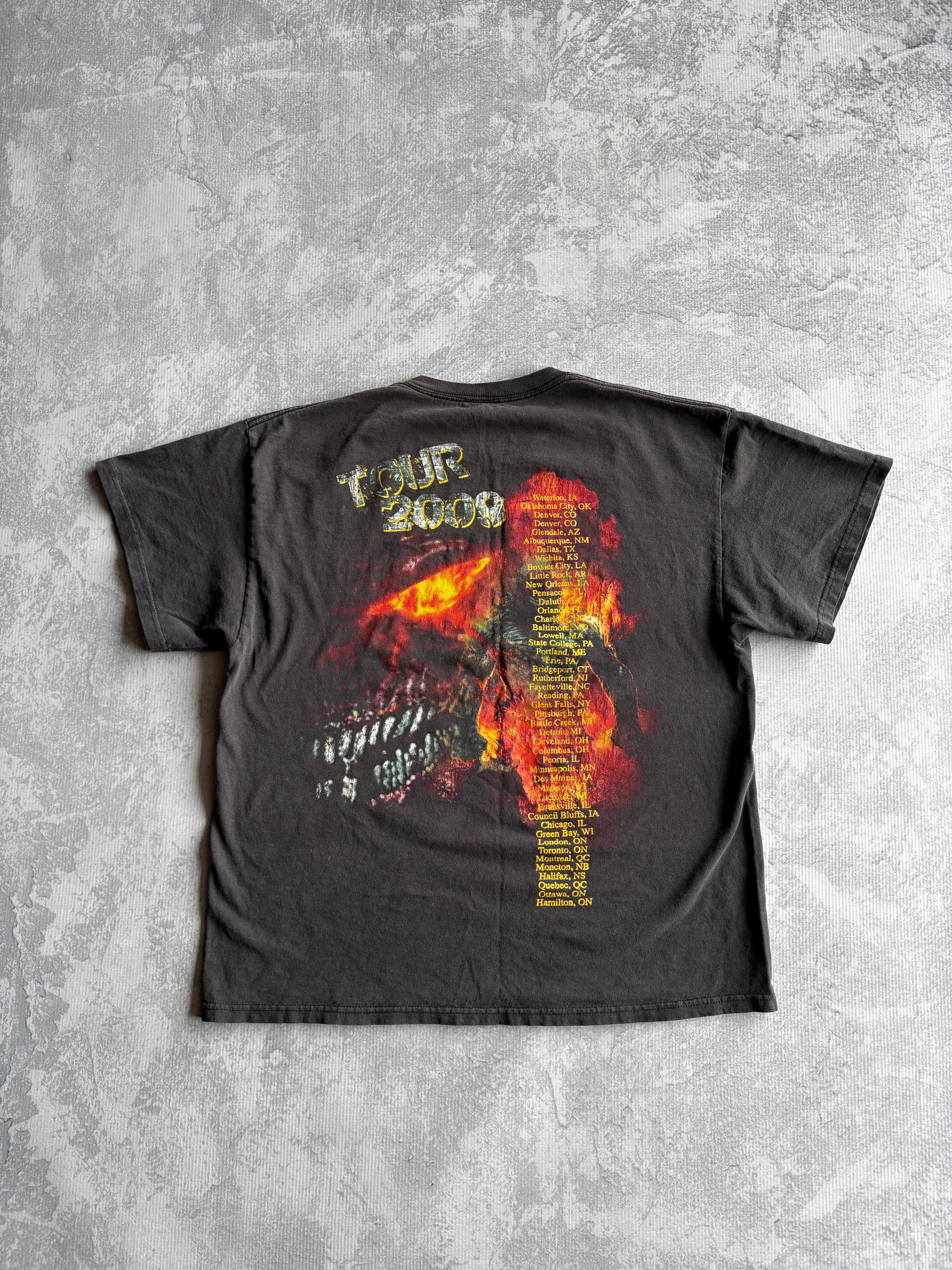 Y2k Disturbed Rock Band Tour Black Tee Shirt - L