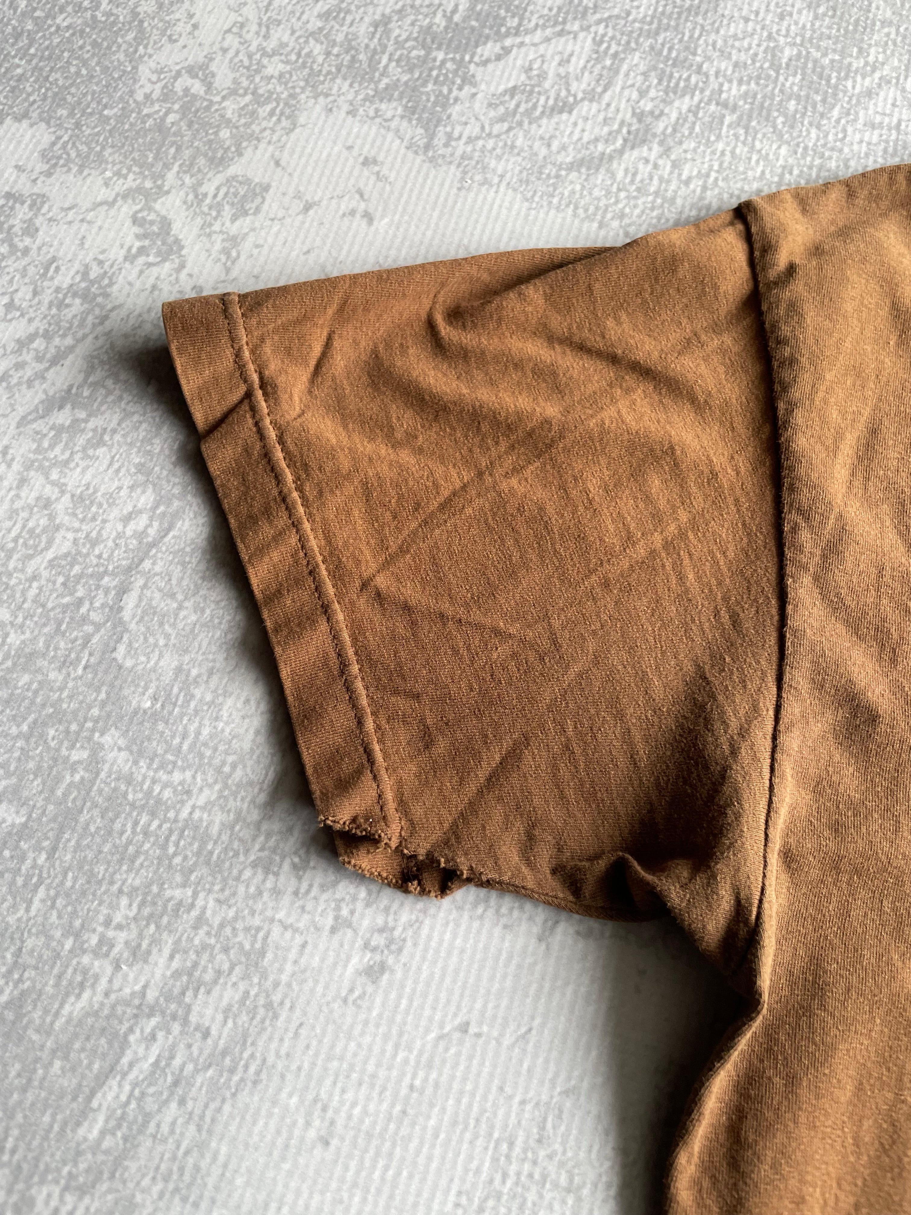 Vintage 90s Top Heavy Monkey Funny Brown Tee Shirt - XL
