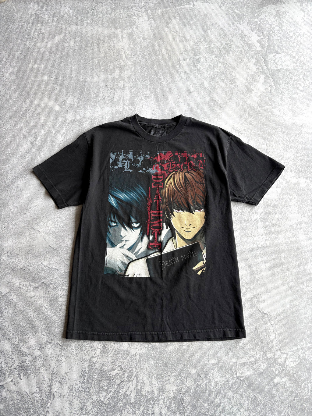 Vintage 2000s Death Note Anime Movie Black Tee Shirt - L