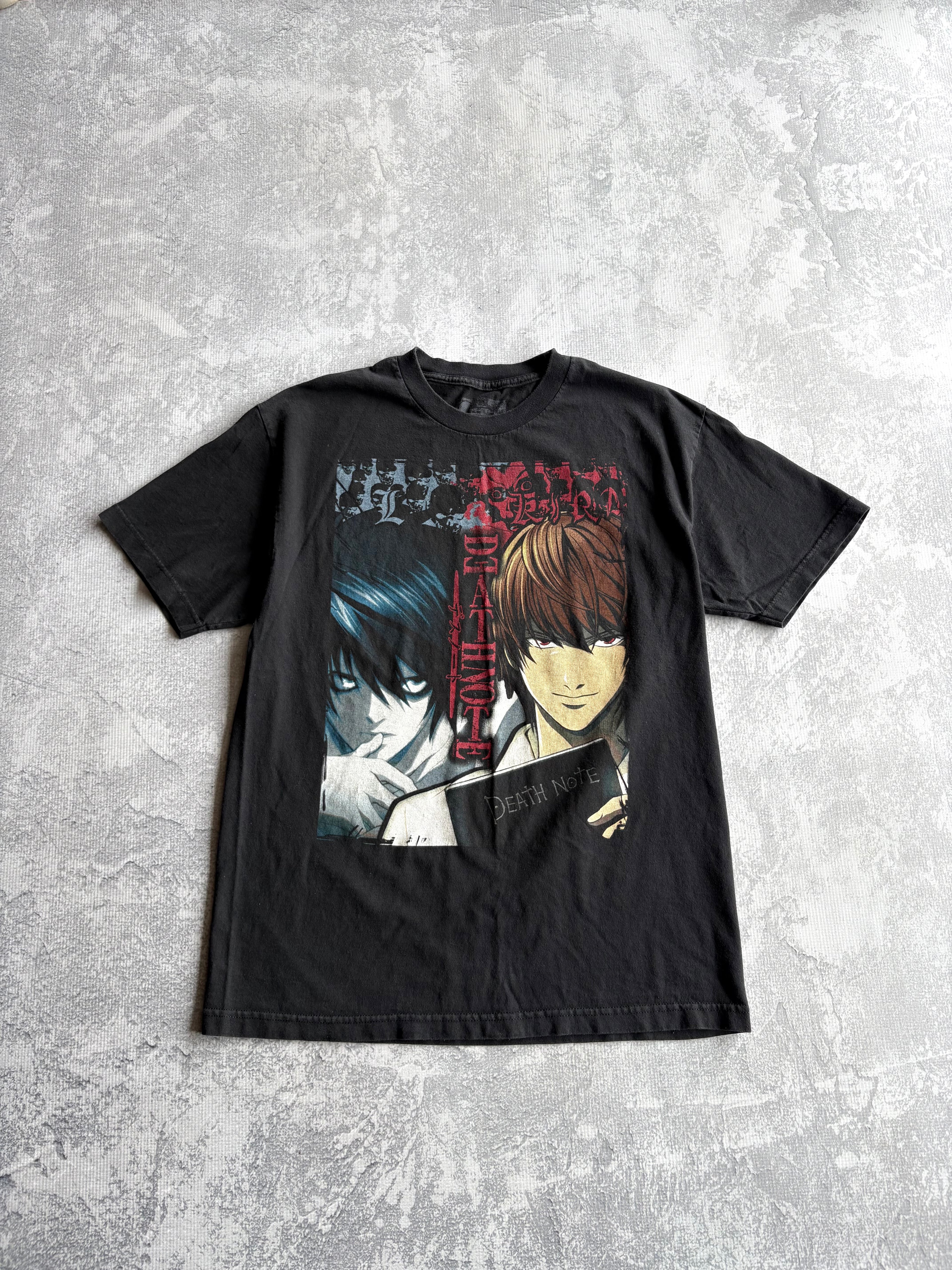 Vintage 2000s Death Note Anime Movie Black Tee Shirt - L