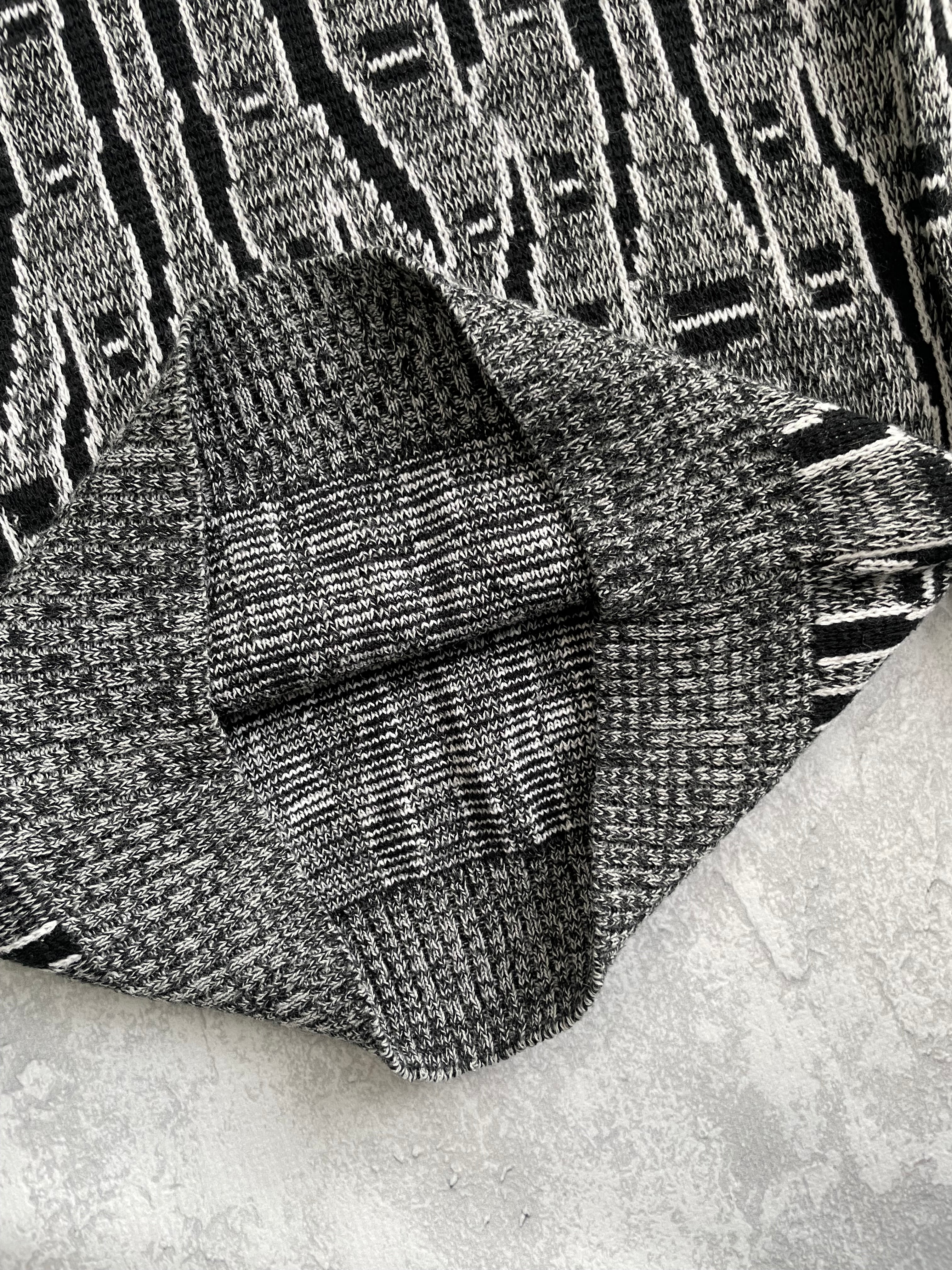 Vintage 1980s Sostanza Fashion Police Pullover Patterned Sweater - M